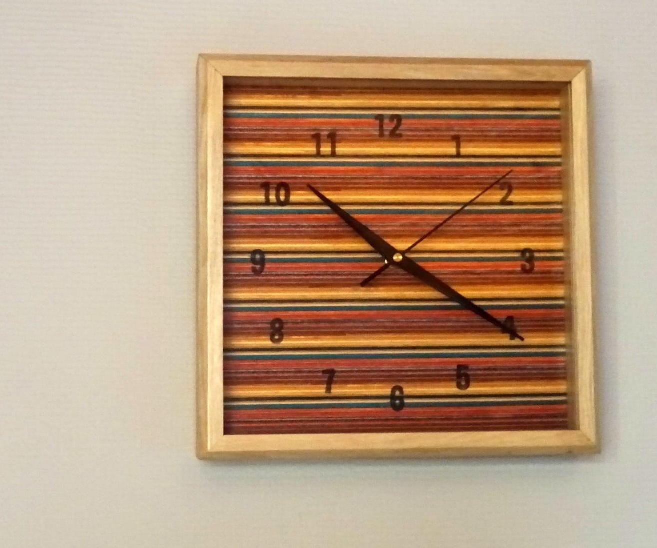Recycled Skateboard Clock V2.0