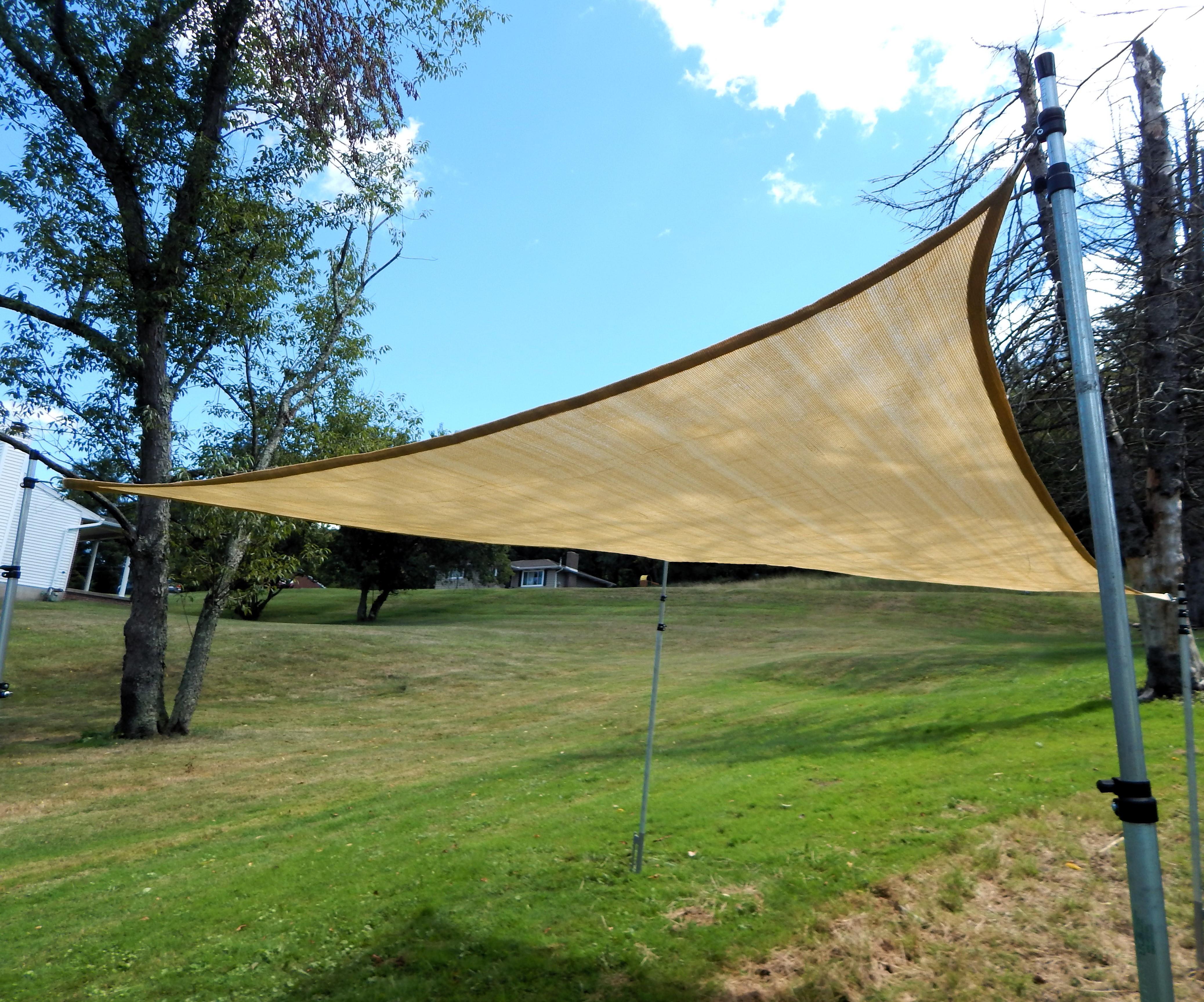 Height-Adjustable Sun Shade Made From EMT Conduit