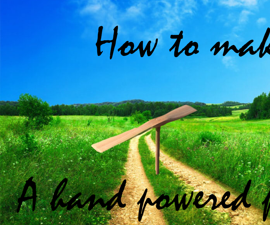 Hand Powered Double Wooden Propeller