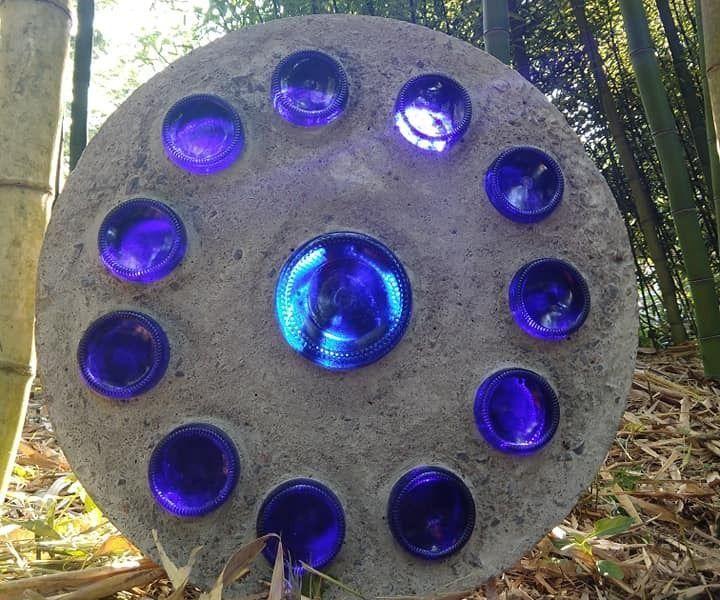 Large Glass and Concrete Suncatcher 