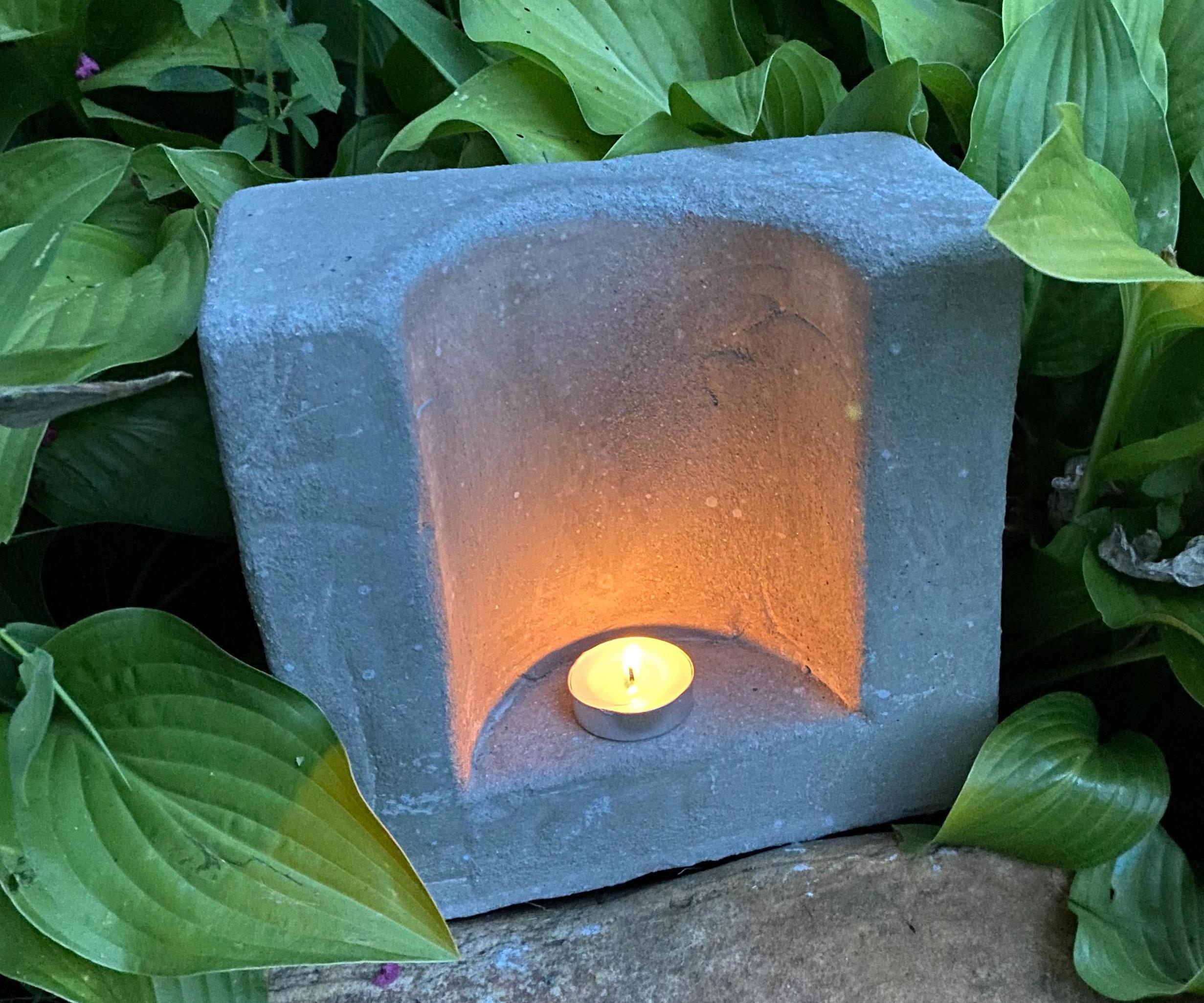 Cement Shadow Box Made Using PVC Pipe and Cardboard 