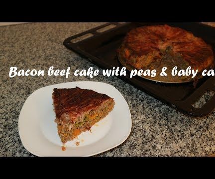 Bacon Beef Cake With Peas & Baby Carrots Recipe