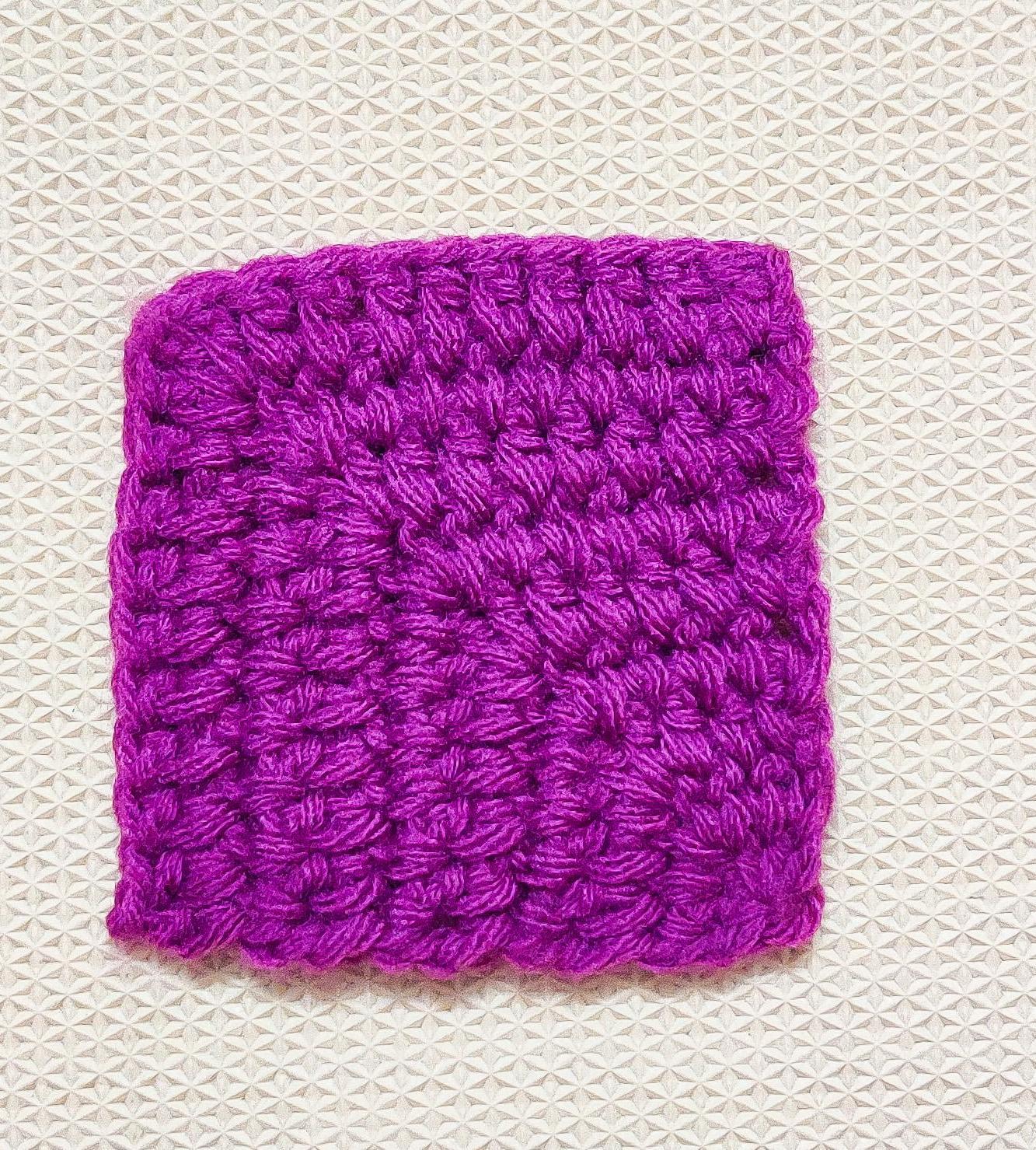 Solid Double Crochet Mitered Square With No Gaps
