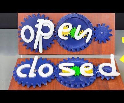 How to Make a Magical Rotating Open / Closed Sign Board