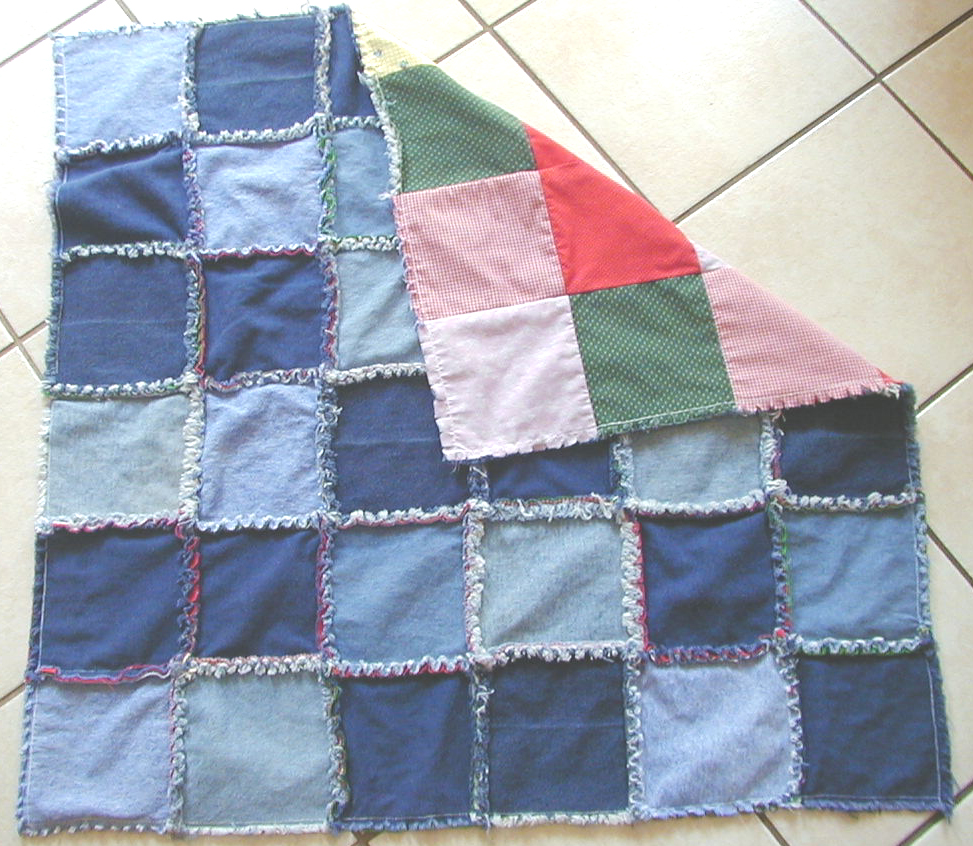 Denim Frayed Lap Quilt