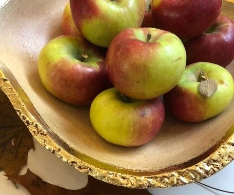 Gold Leaf a Live Edge Wooden Bowl