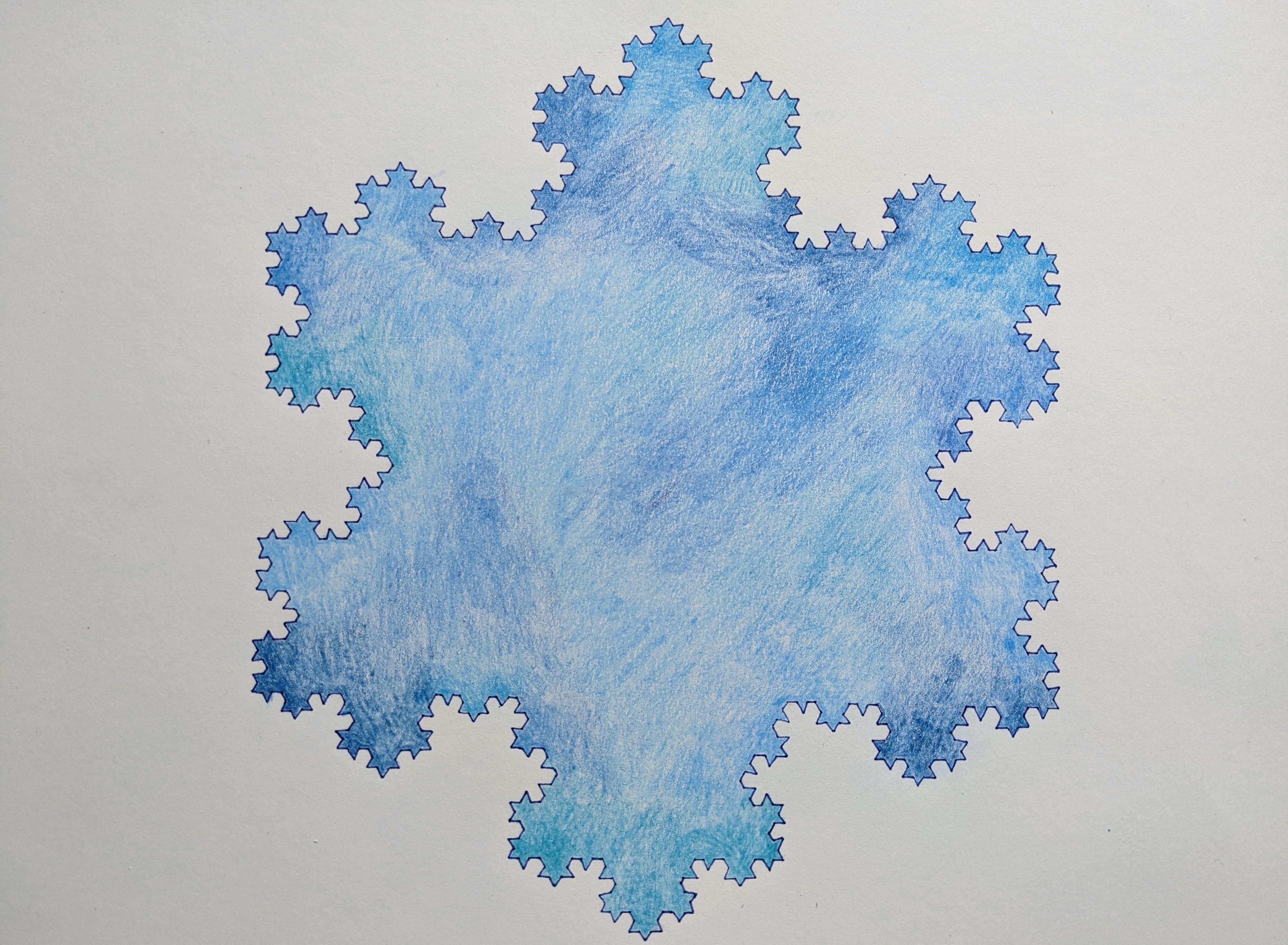 Drawing Koch Snowflake by Hand (Meditative Fractal Art)