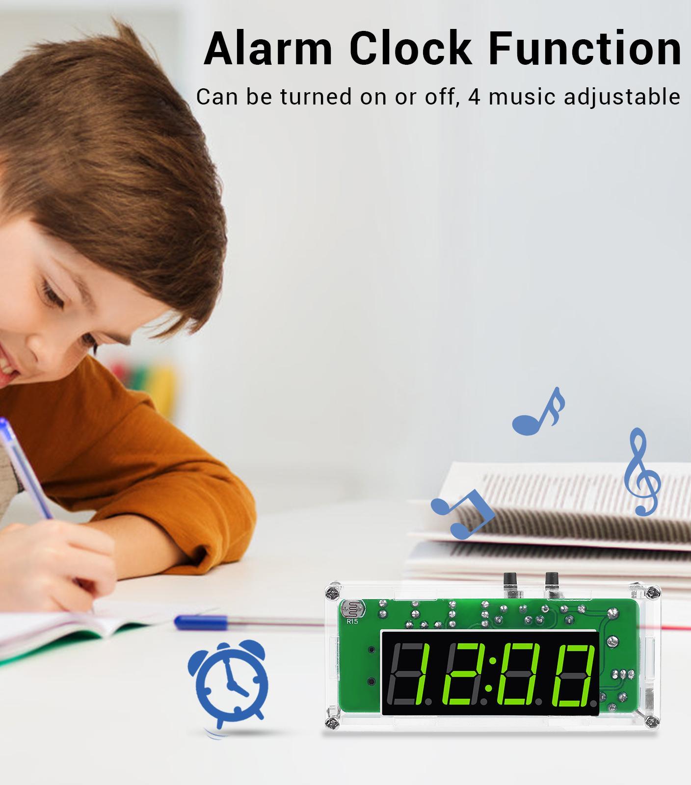 MiOYOOW 4-Digit Digital DIY Clock Kits With Acrylic Shell