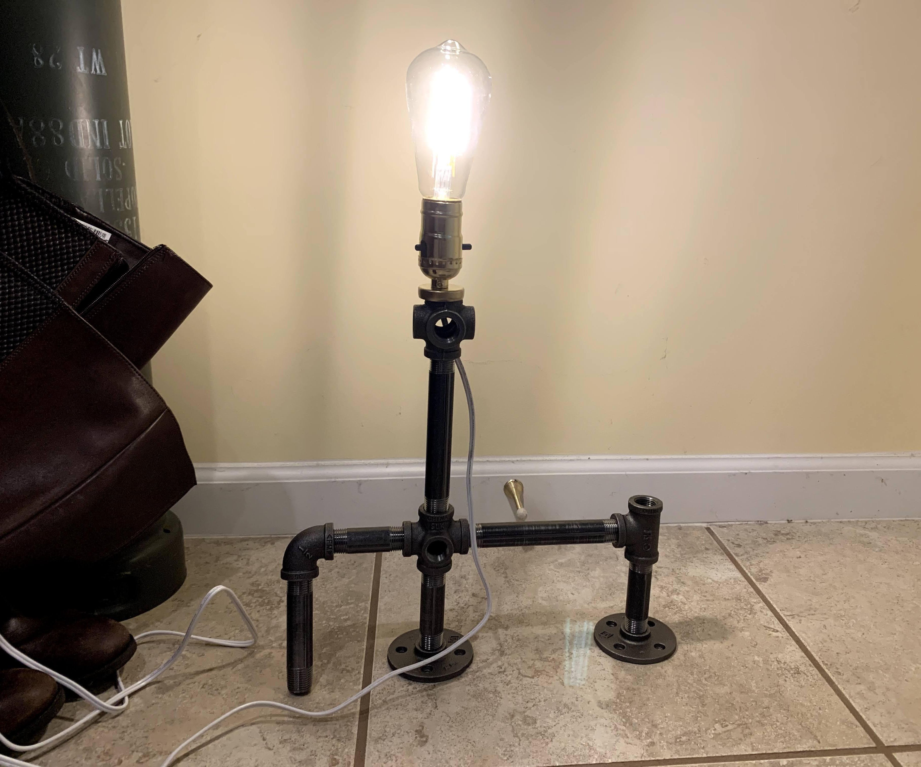 Black Iron Pipe Lamp