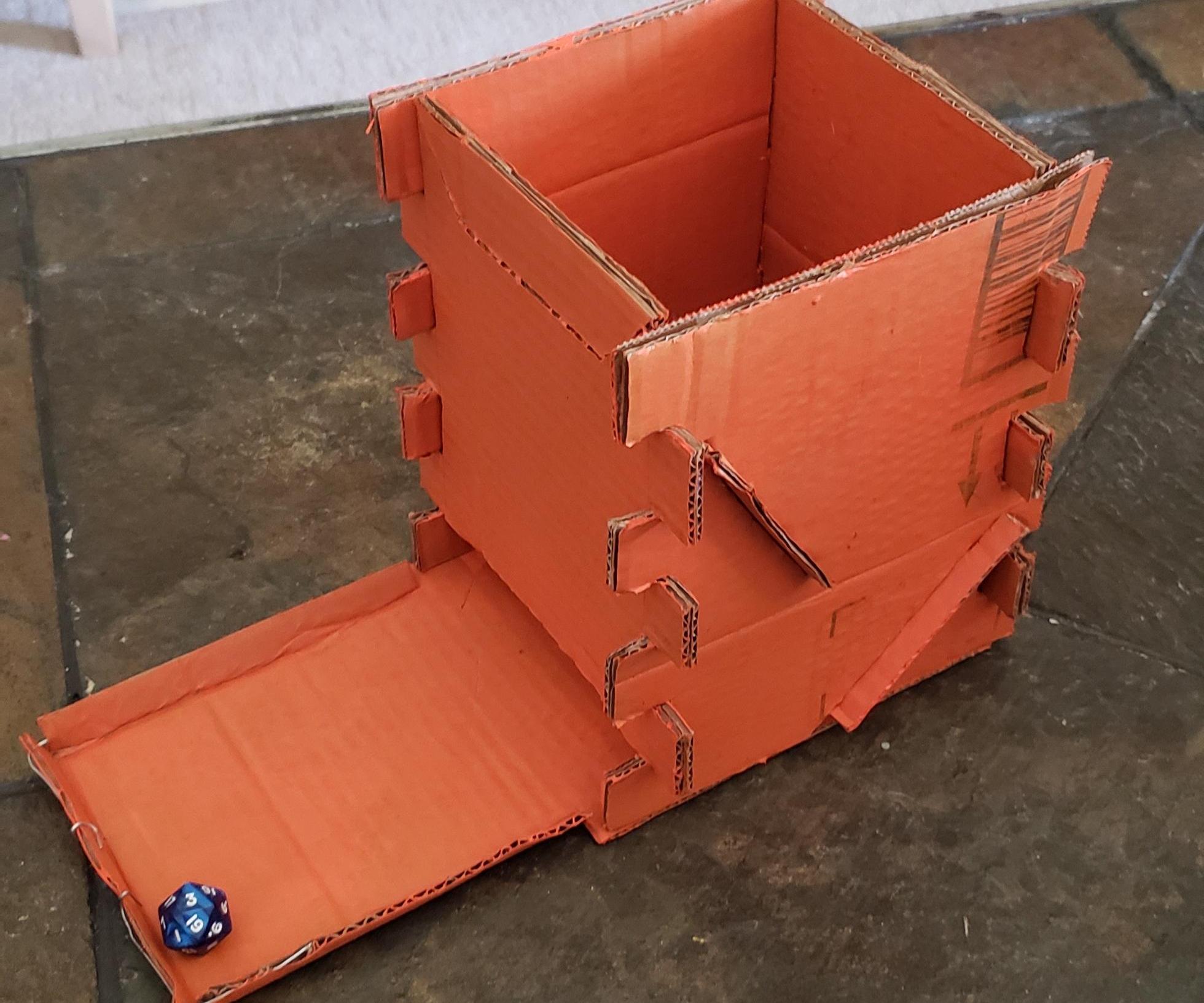 DIY Disassemblable Orange Dice Tower