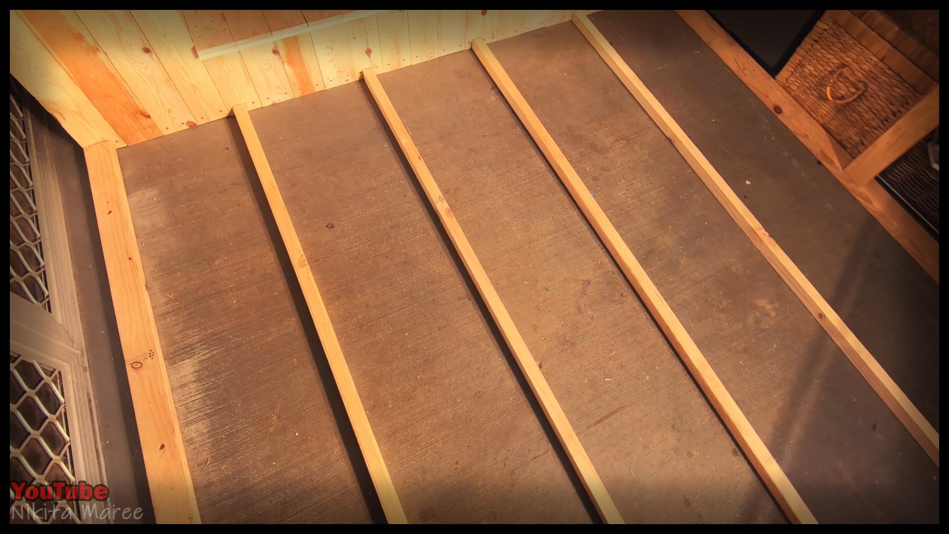 DIY wooden floor, How to build a pallet wood floor, painted floorboards, Building a timber floor from reclaimed wood (13).jpg