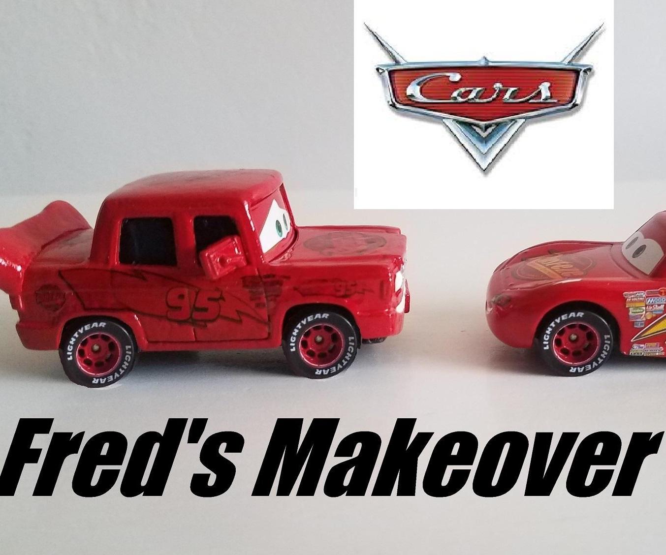 CARS - Fred's Makeover Aka From a Rusty Car to a Lightning McQueen Version Using Rust-eze & Elbow Grease