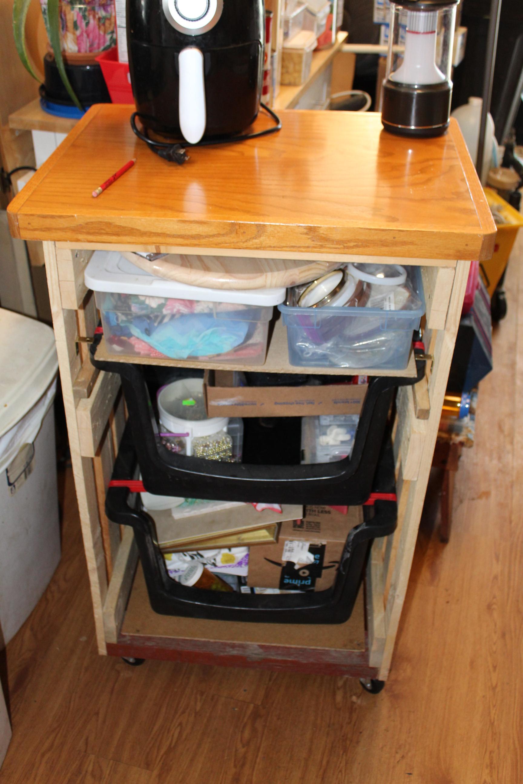 Bin Cabinet/cart Made With Reclaimed Materials