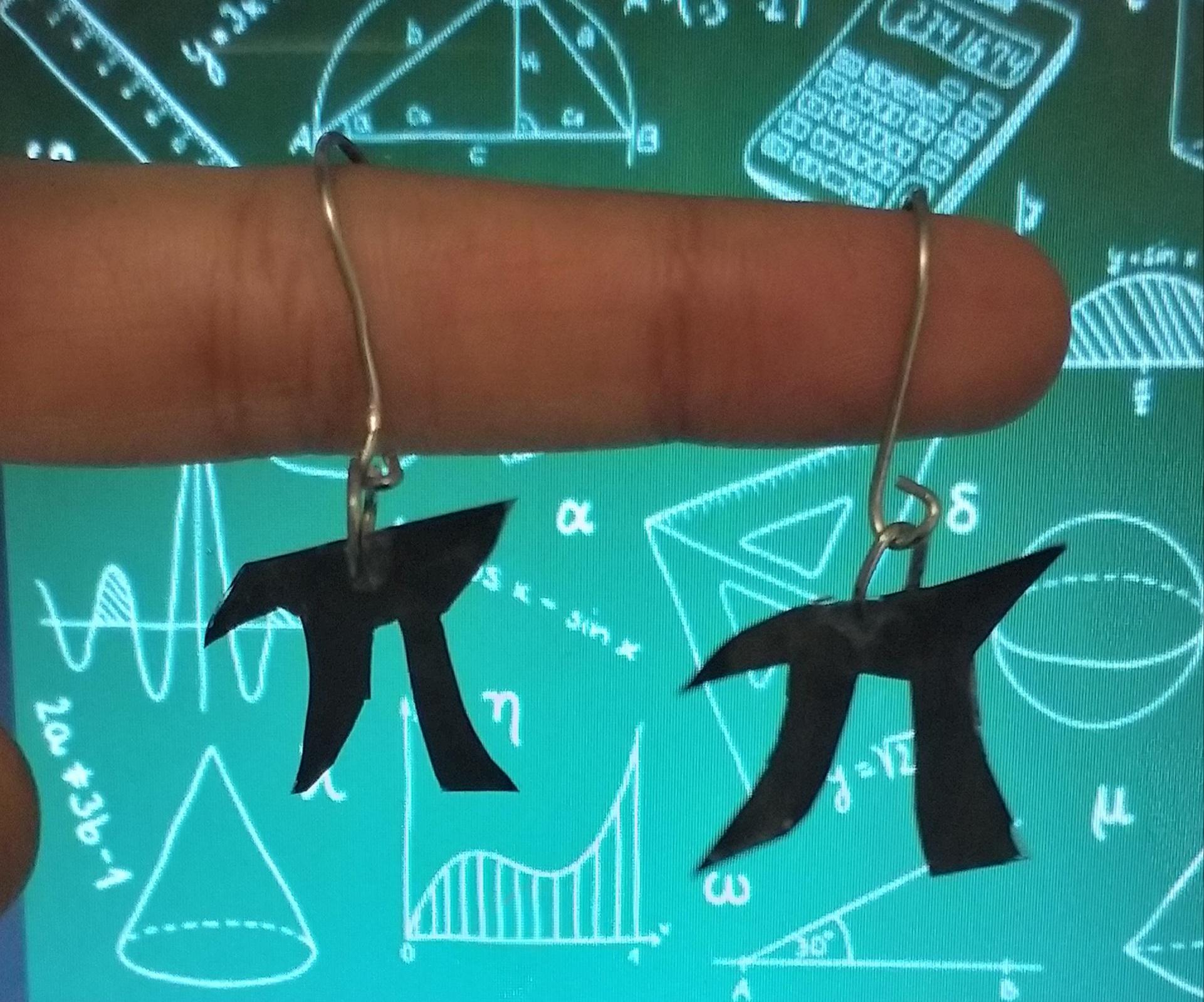 Pi Earrings - Rainbow Cherry