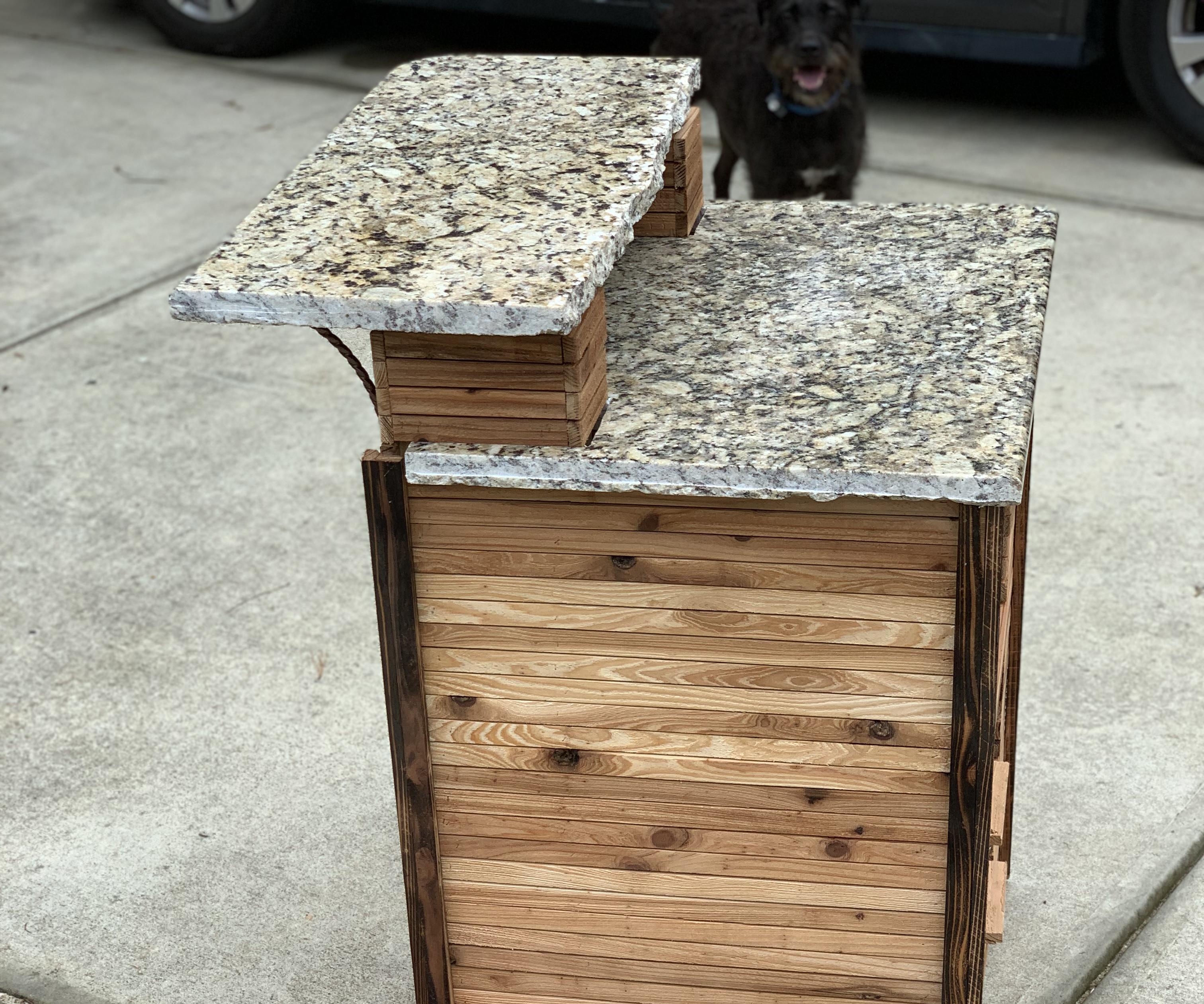 Reclaimed Granite Bar (Yes You Can Cut Granite Yourself) 