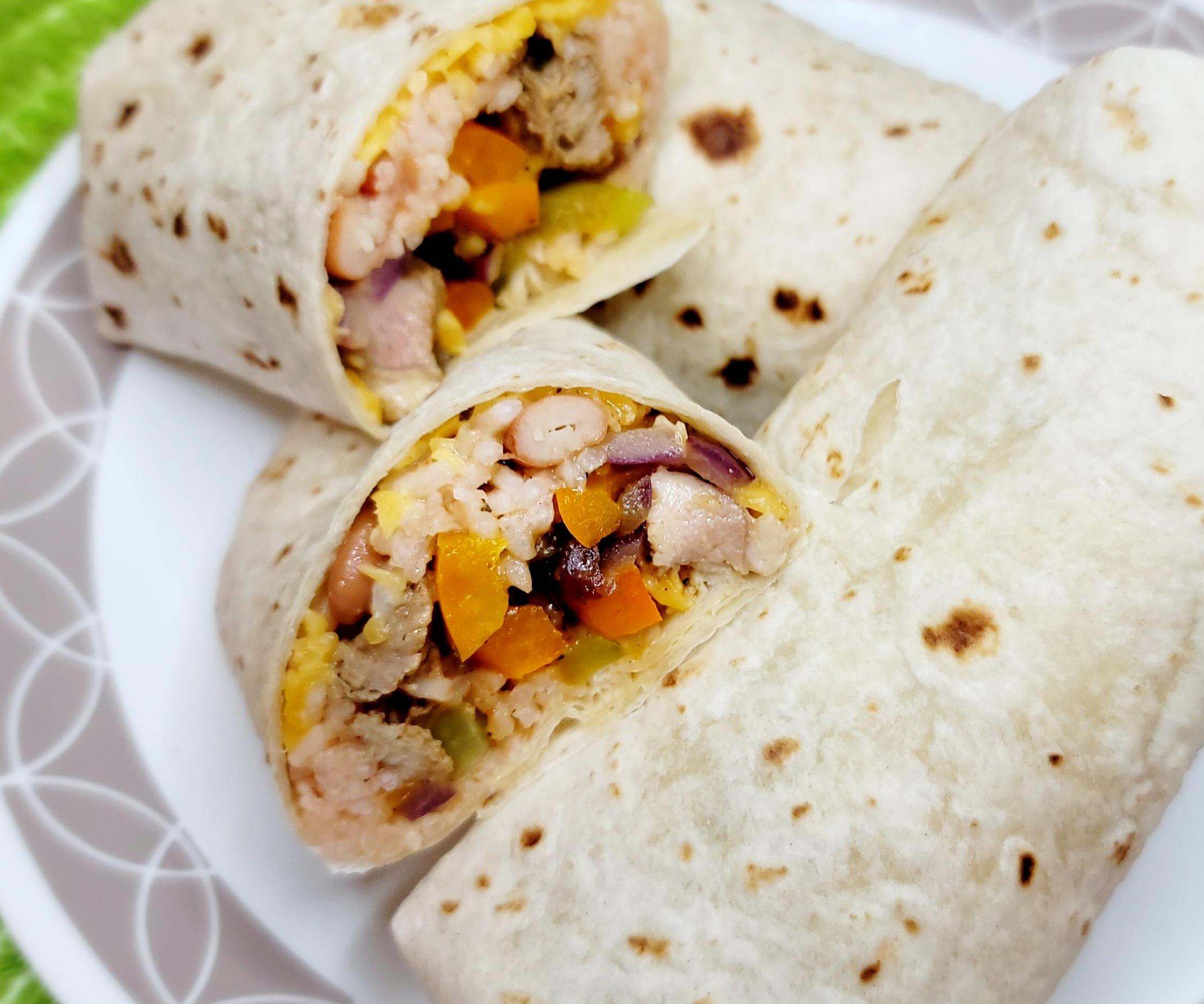 Chicken Fajita Burritos 