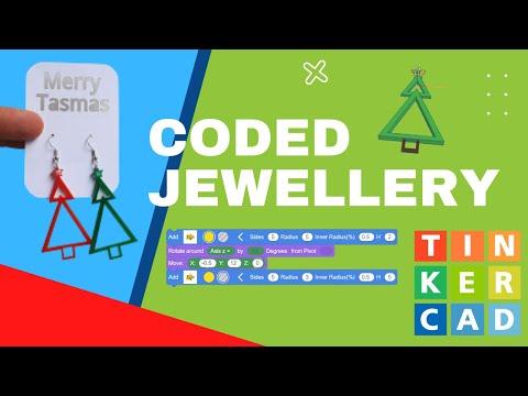 LaserCut Jewelry Using TinkerCad Codeblocks