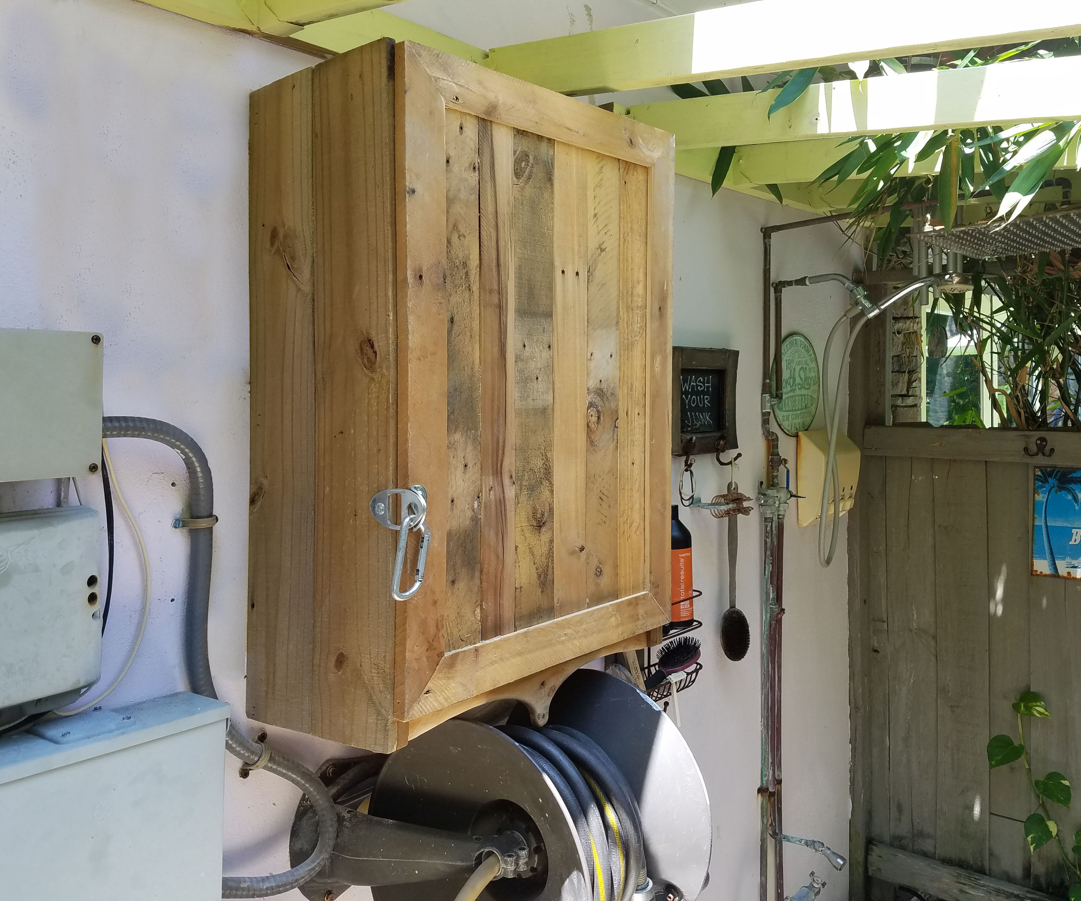 Backyard Cabinets From Recycled Materials