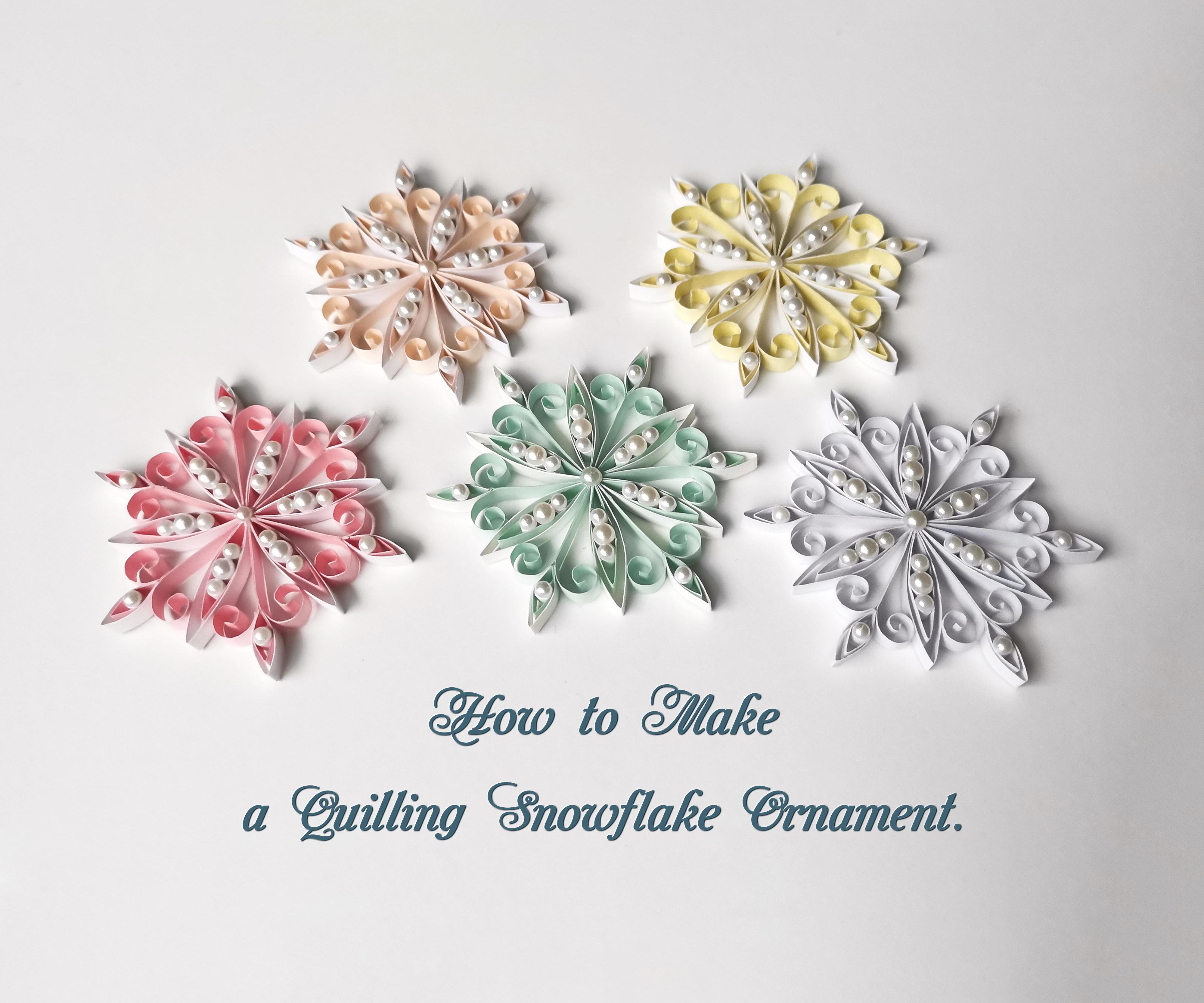 Easy Quilling Snowflake Christmas Ornament