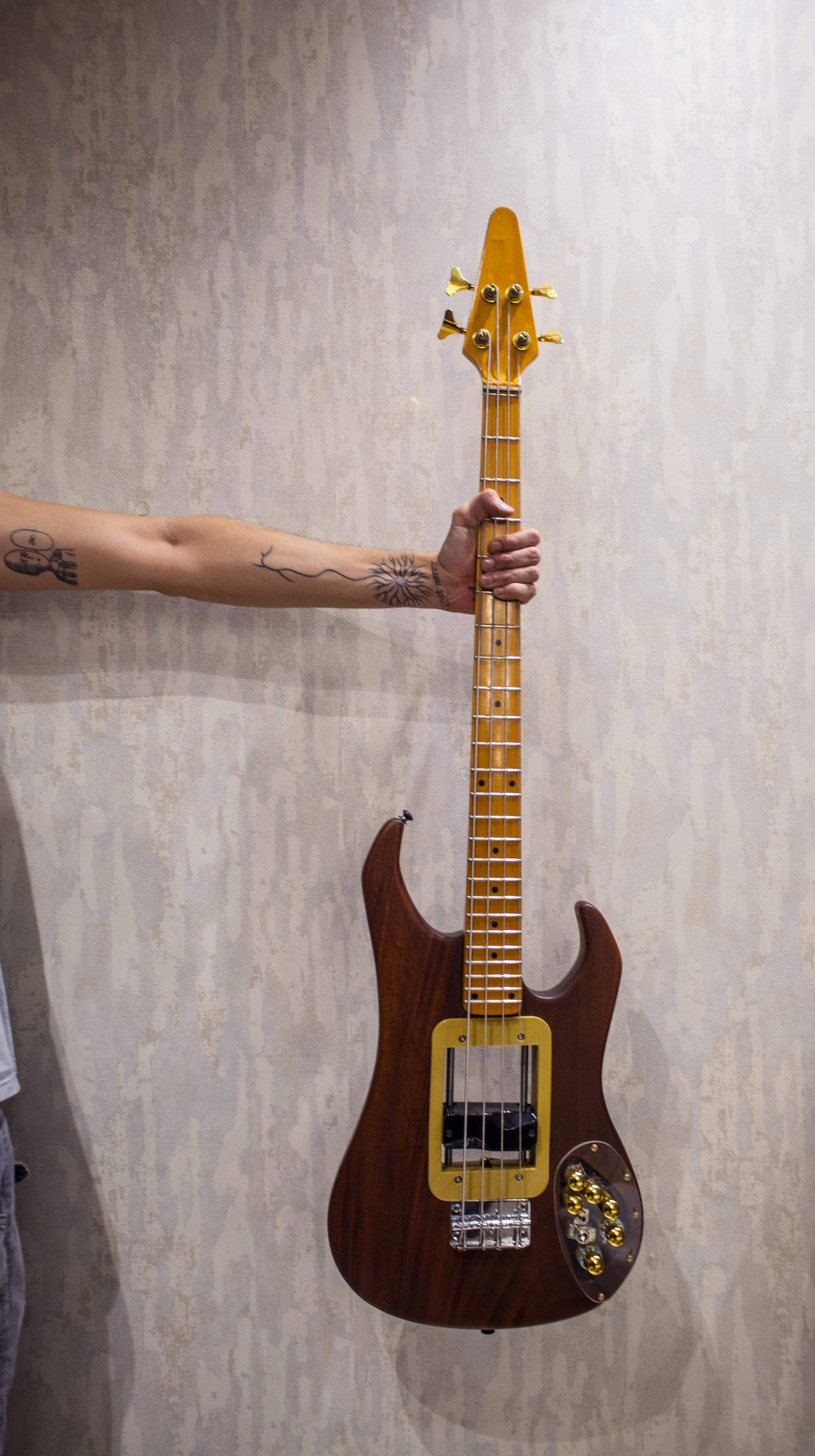 Bass Guitar With Mobile Pickup. the 'Shapeshifter'