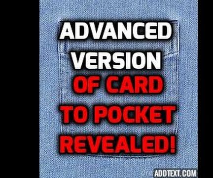 Advanced Card to Pocket Magic Trick Revealed