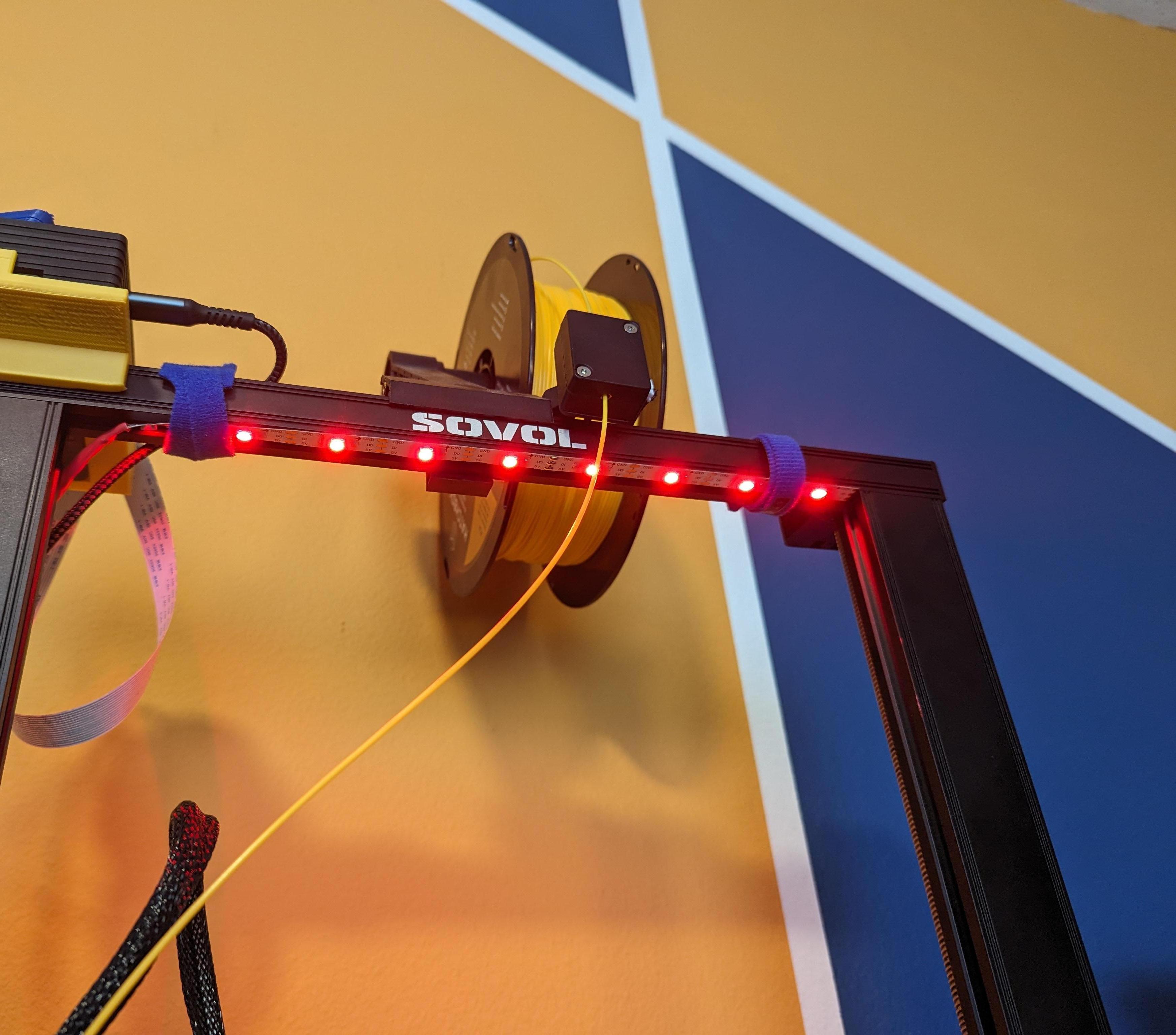 RGB LED Strip for 3D Printer With Octoprint