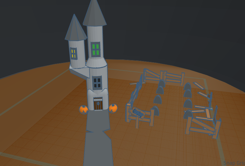 Haunted Castle With Cemetary