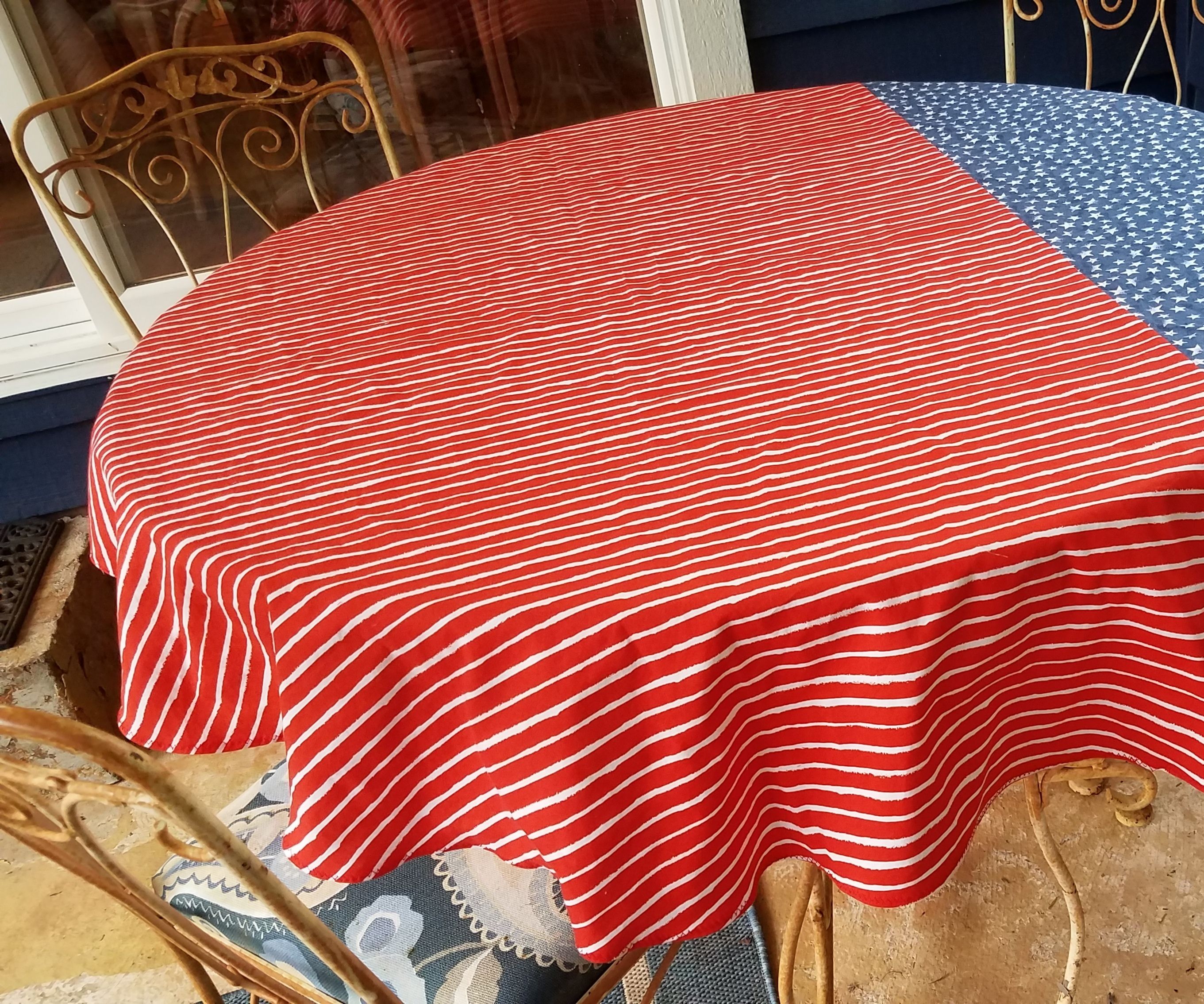 Patriotic Tablecloth for a Round Table