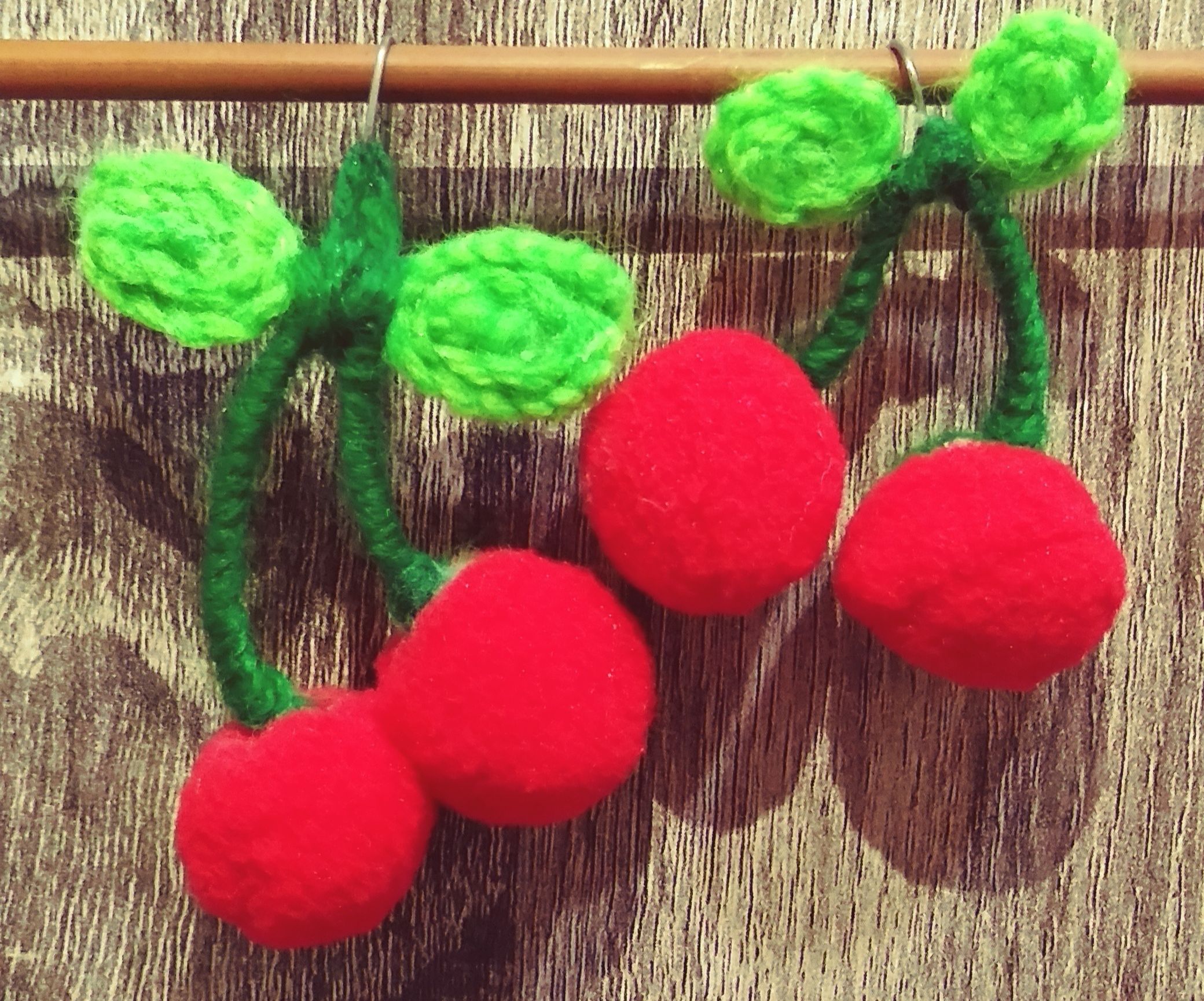 Asymmetric Cherry Earrings