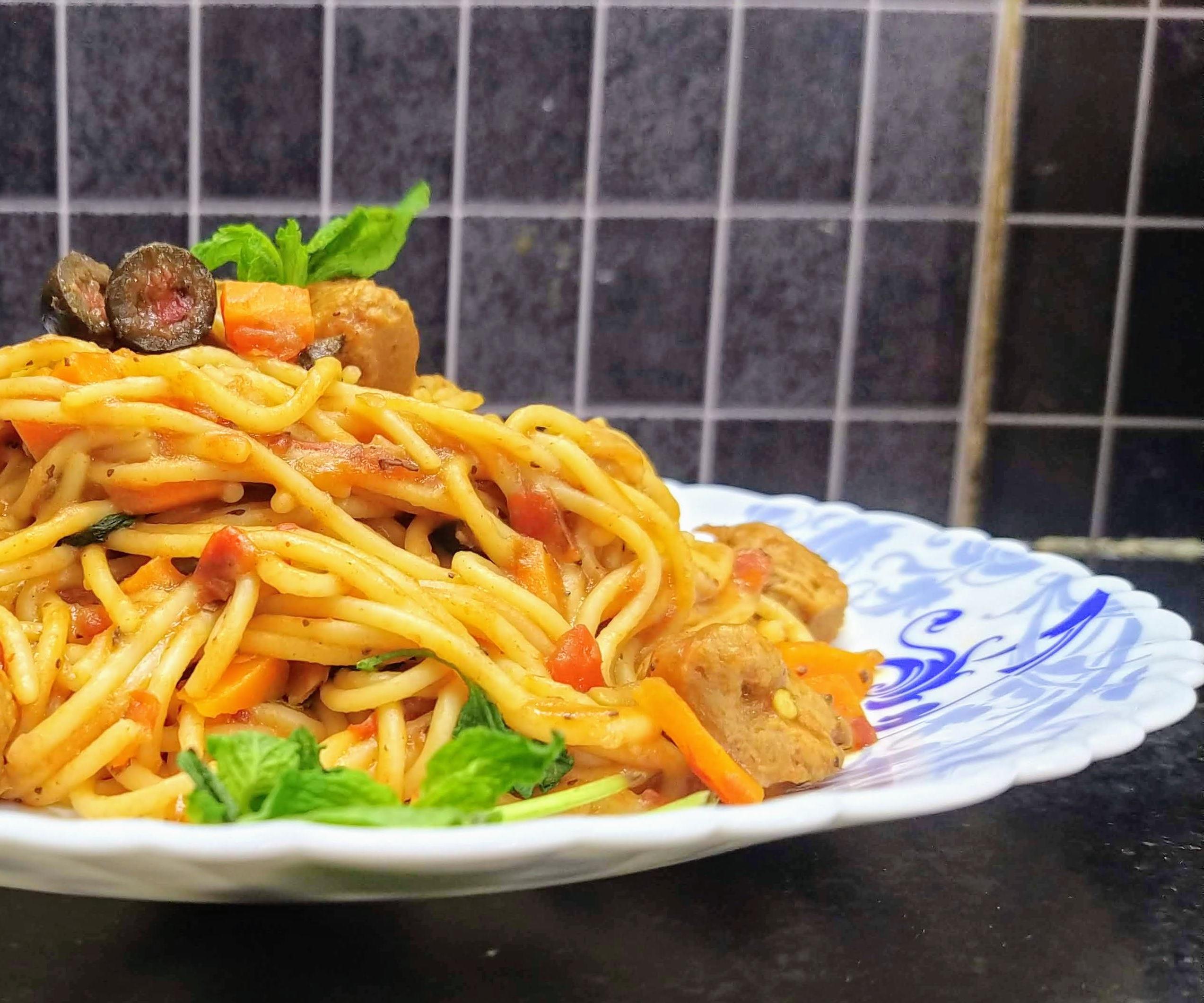 Spaghetti With Vegan Meat Balls
