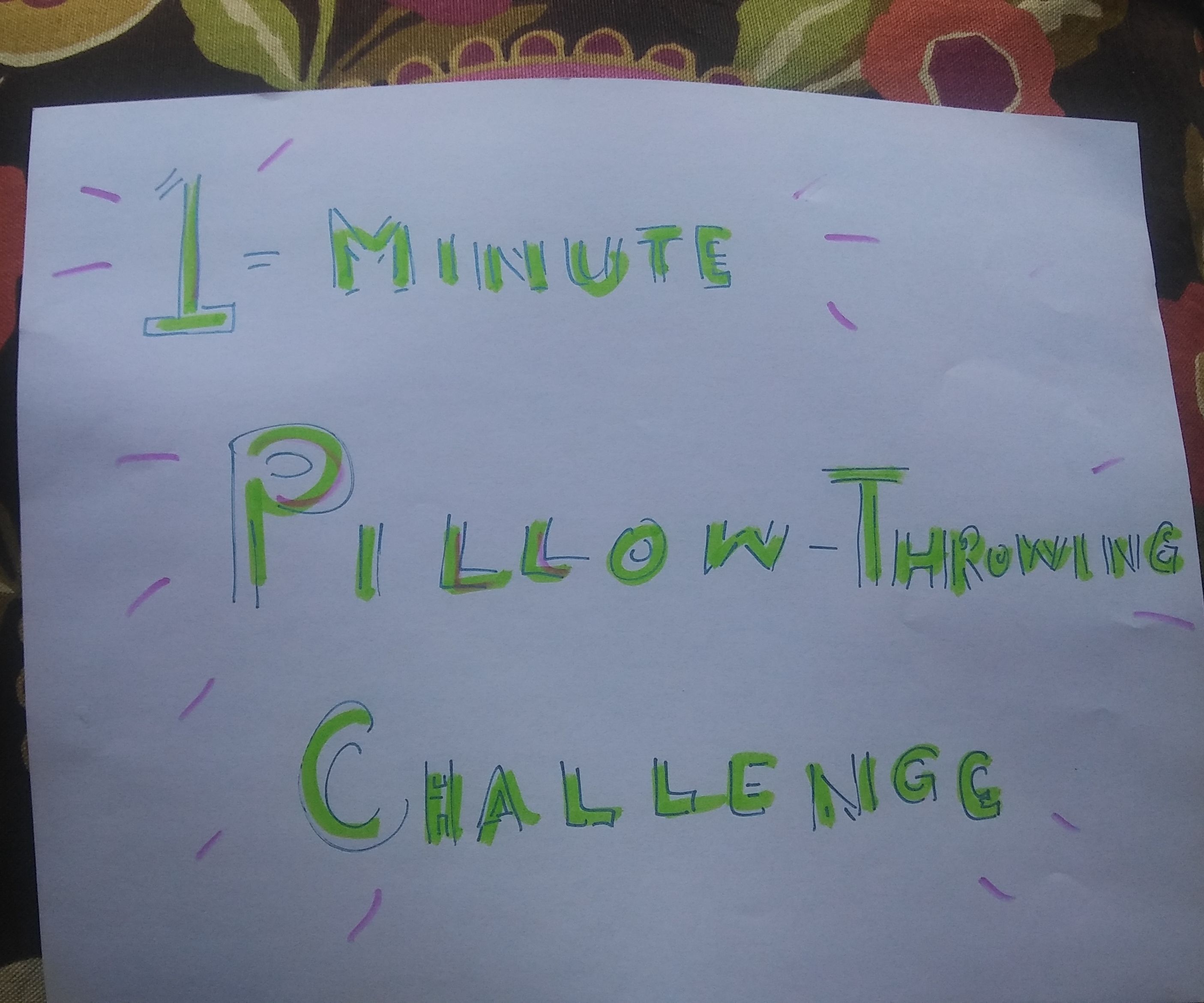 PILLOW PING-PONG (SPEED EXERCISE)