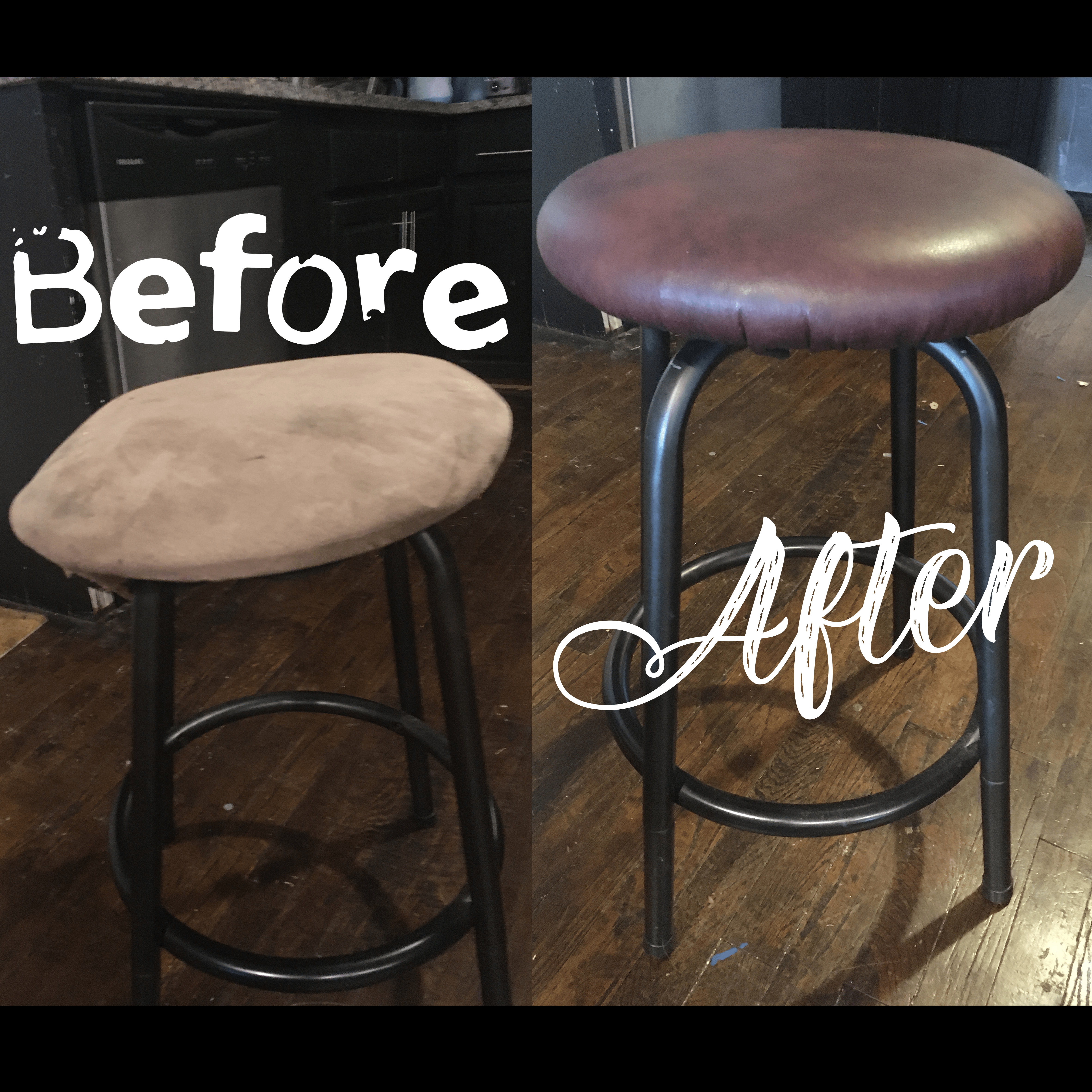 Broken Barstool Upgrade (Leather Edition!)