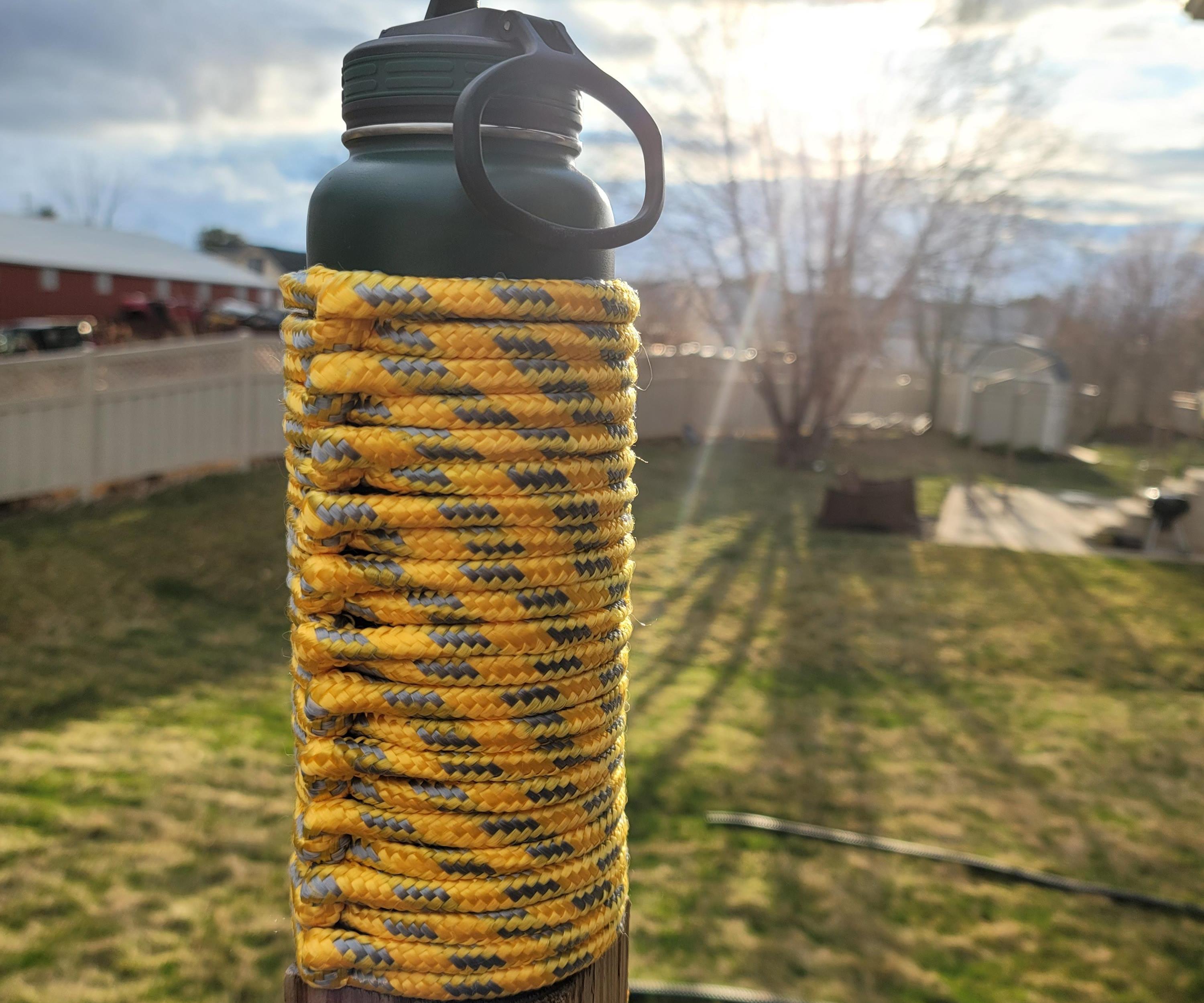 6 Step Water Bottle Rope Wrap