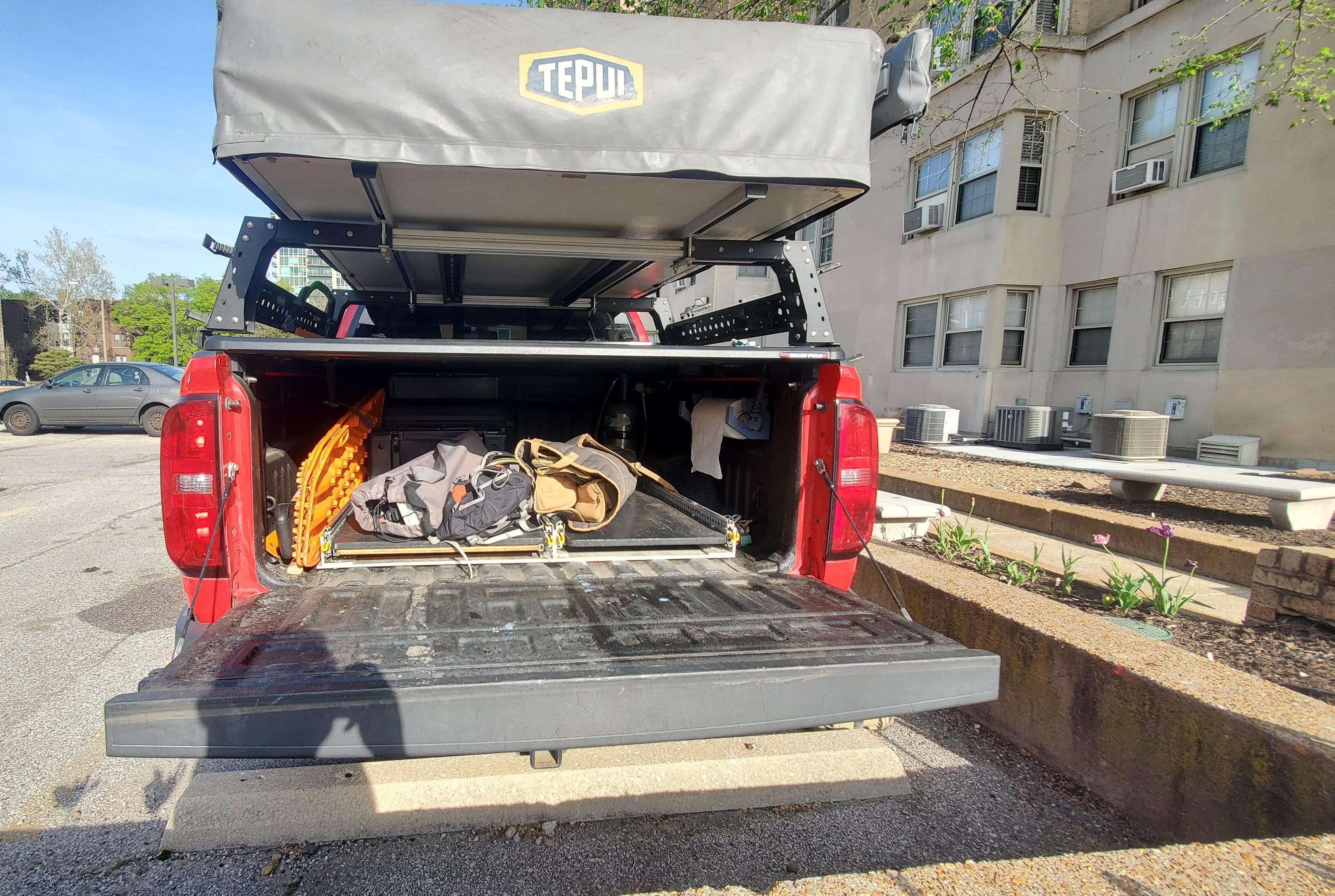 Camping Paper Towel Dispenser for 2015-2023 Chevy Colorado (Short Bed)