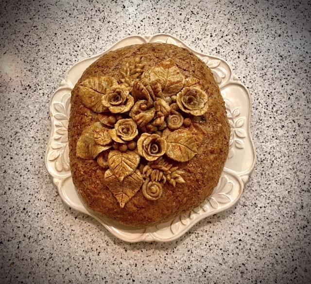 Showstopper Floral Glazed Boule Centerpiece!
