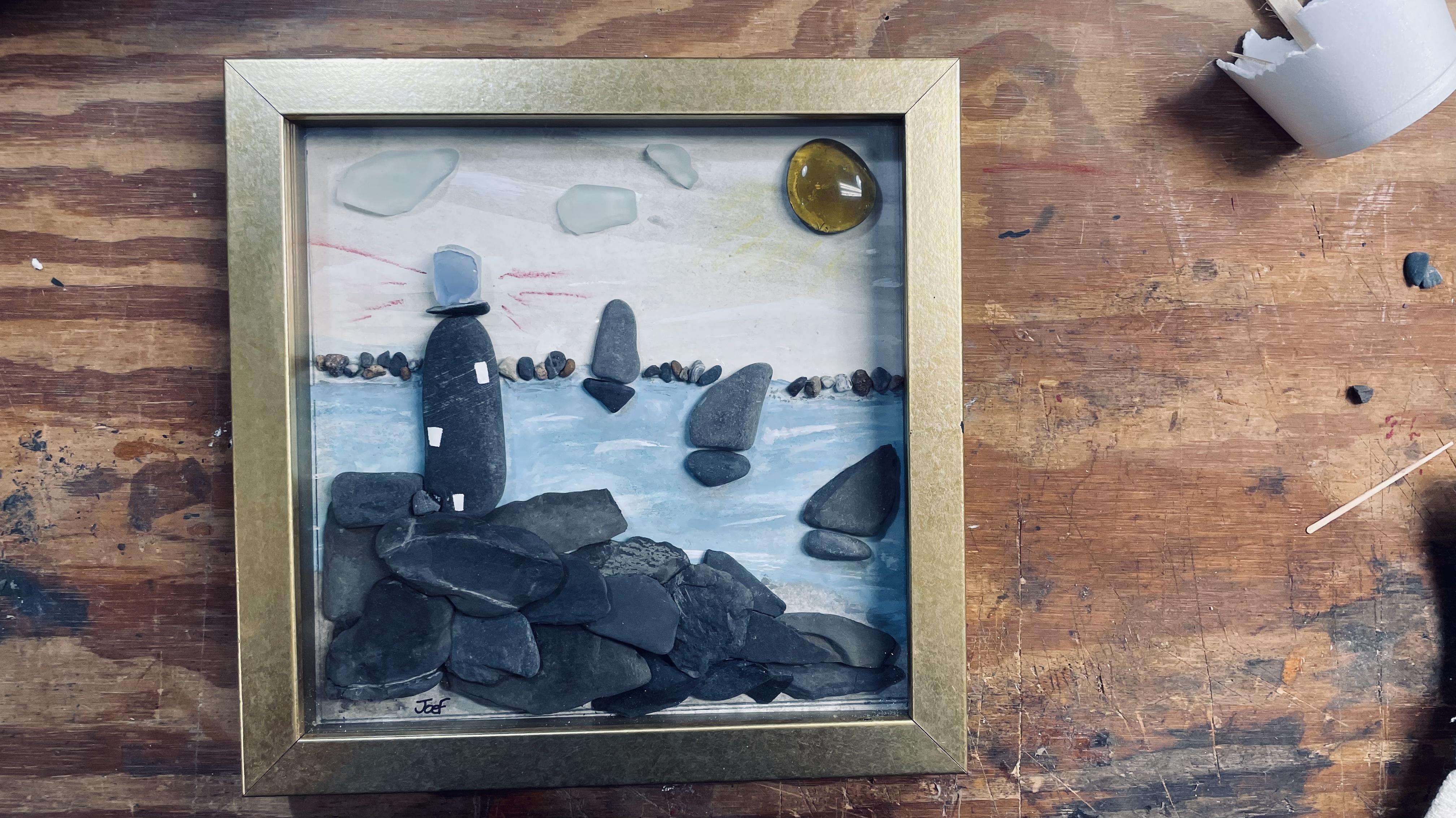 Pebble Rock Art - “The Lighthouse”