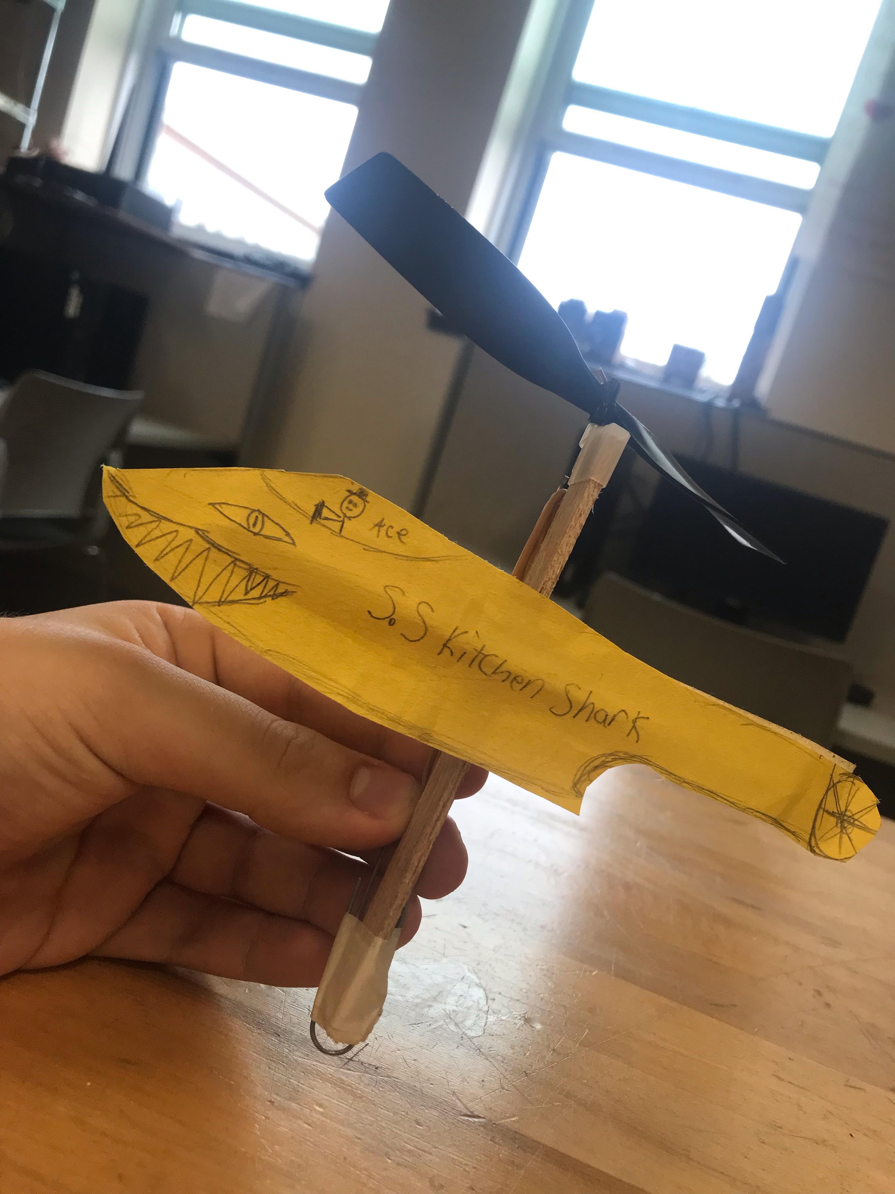 S.S Kitchen Shark Rubber Band Helicopter 