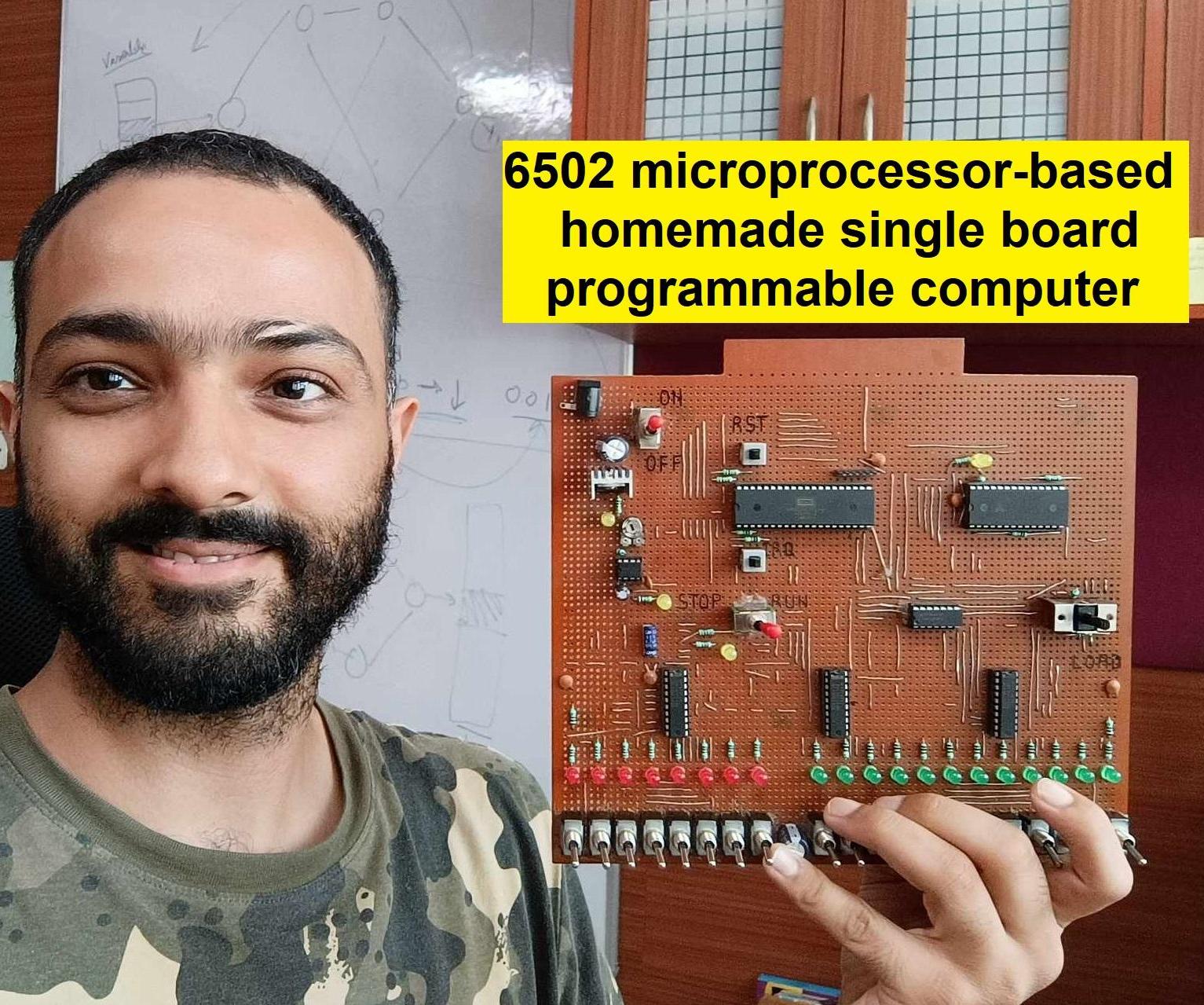 6502 Microprocessor Based Homemade Single Board Computer