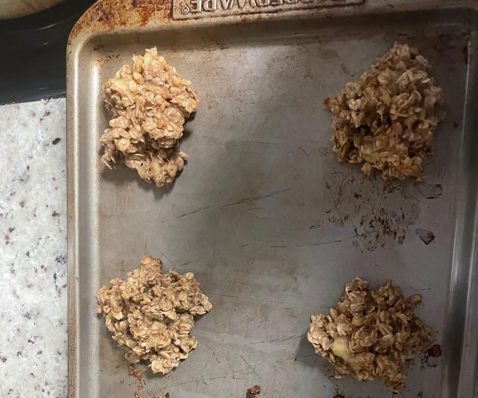 Oatmeal Banana and Peanut Butter Cookie