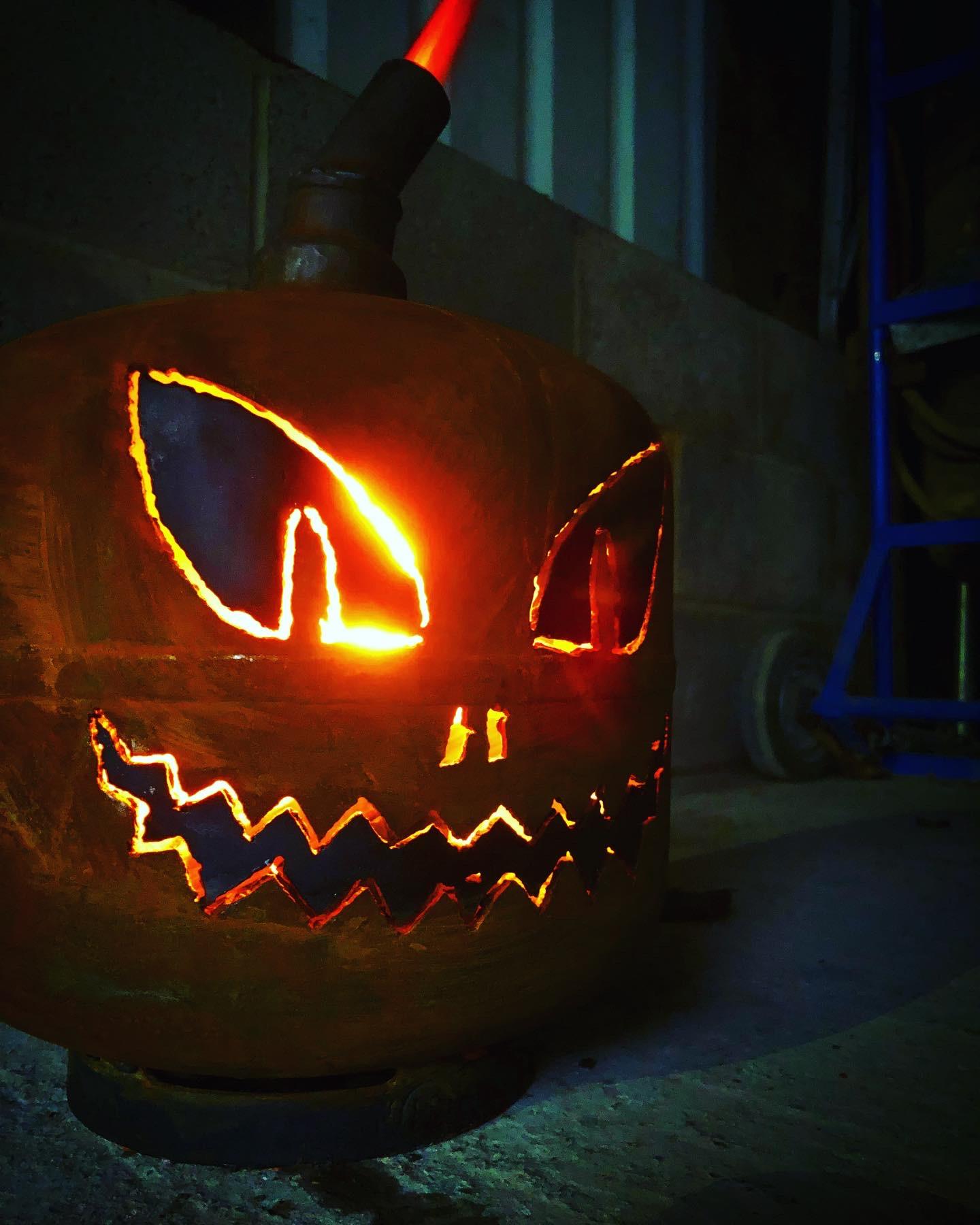 Halloween Pumpkin Log Burner