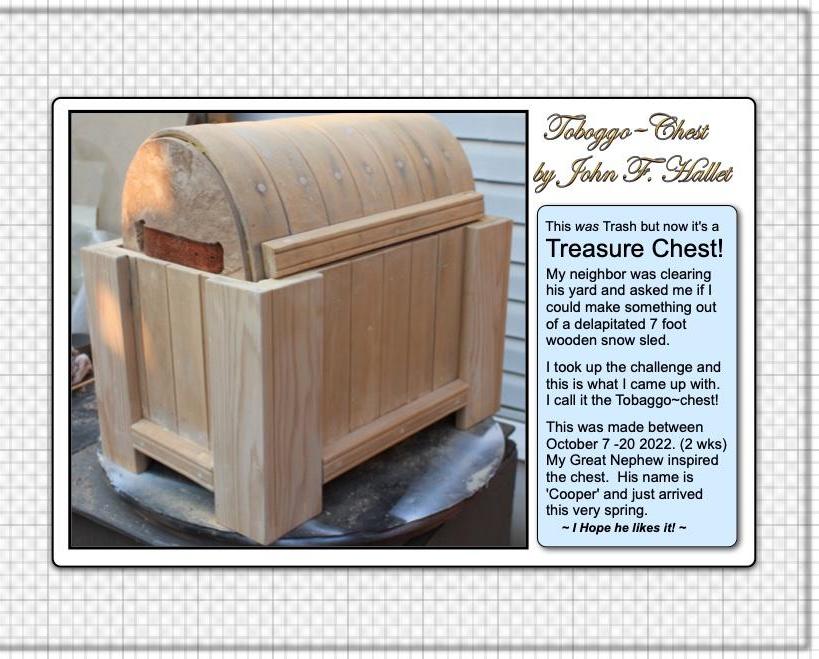 I Made a Treasure Chest Out of a Wooden Tobaggon