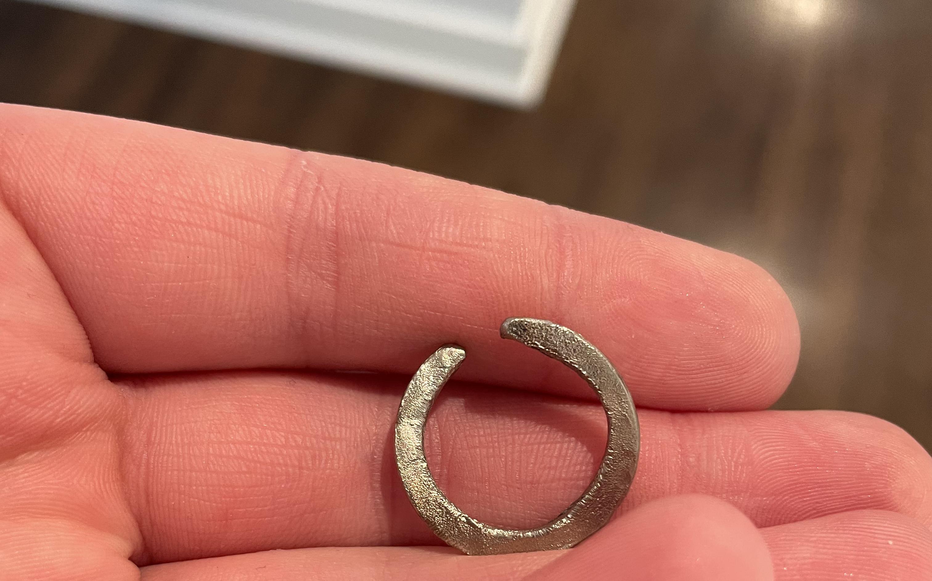 Elegant metal ring made of money!