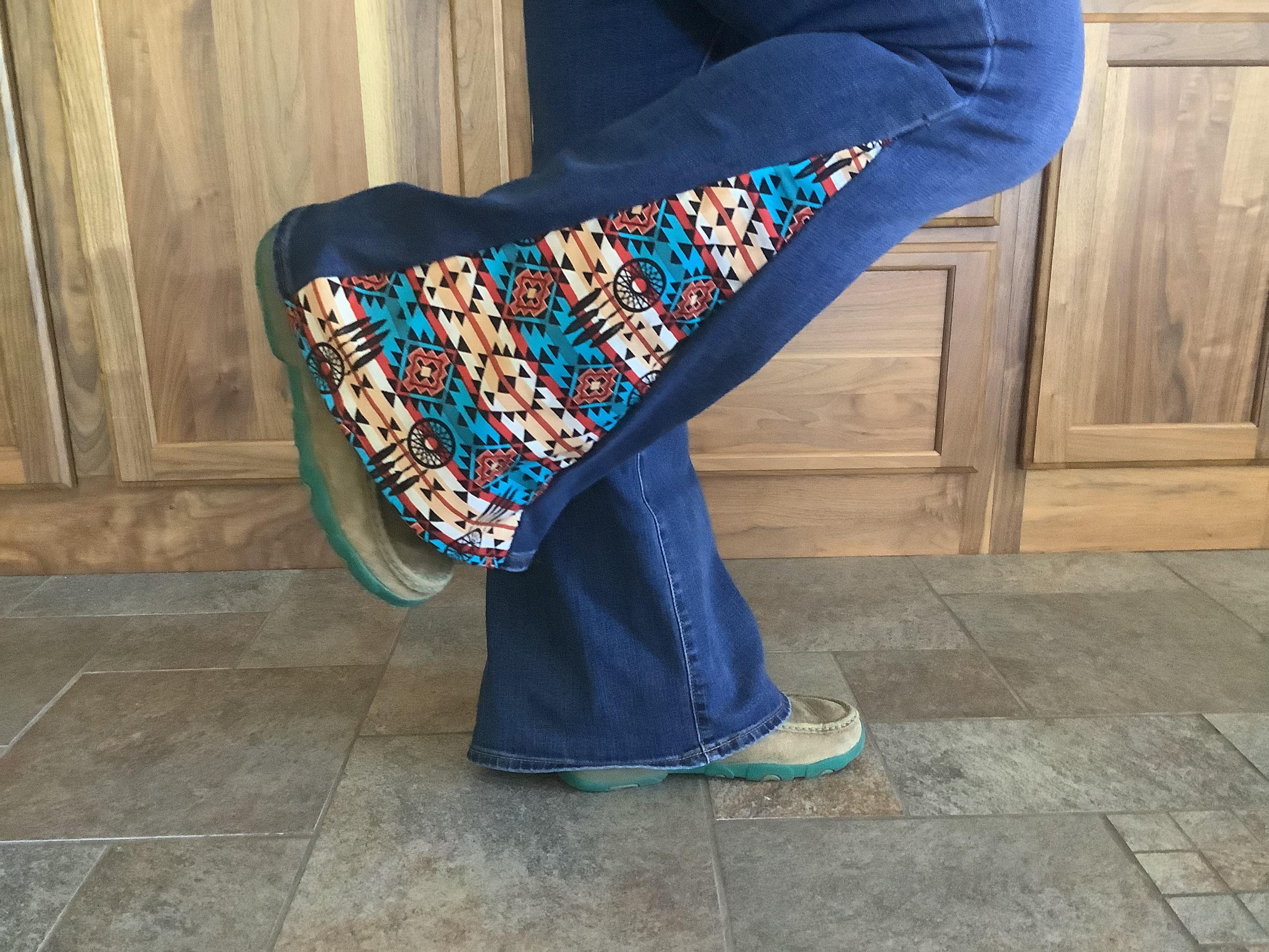 Fashionable Jeans Also Known As Bell Bottoms 