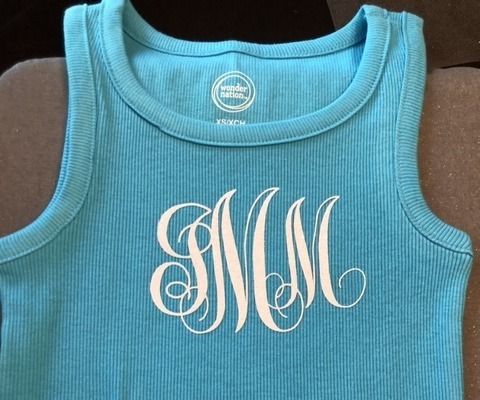 Monogram Design on Shirt Using Cricut