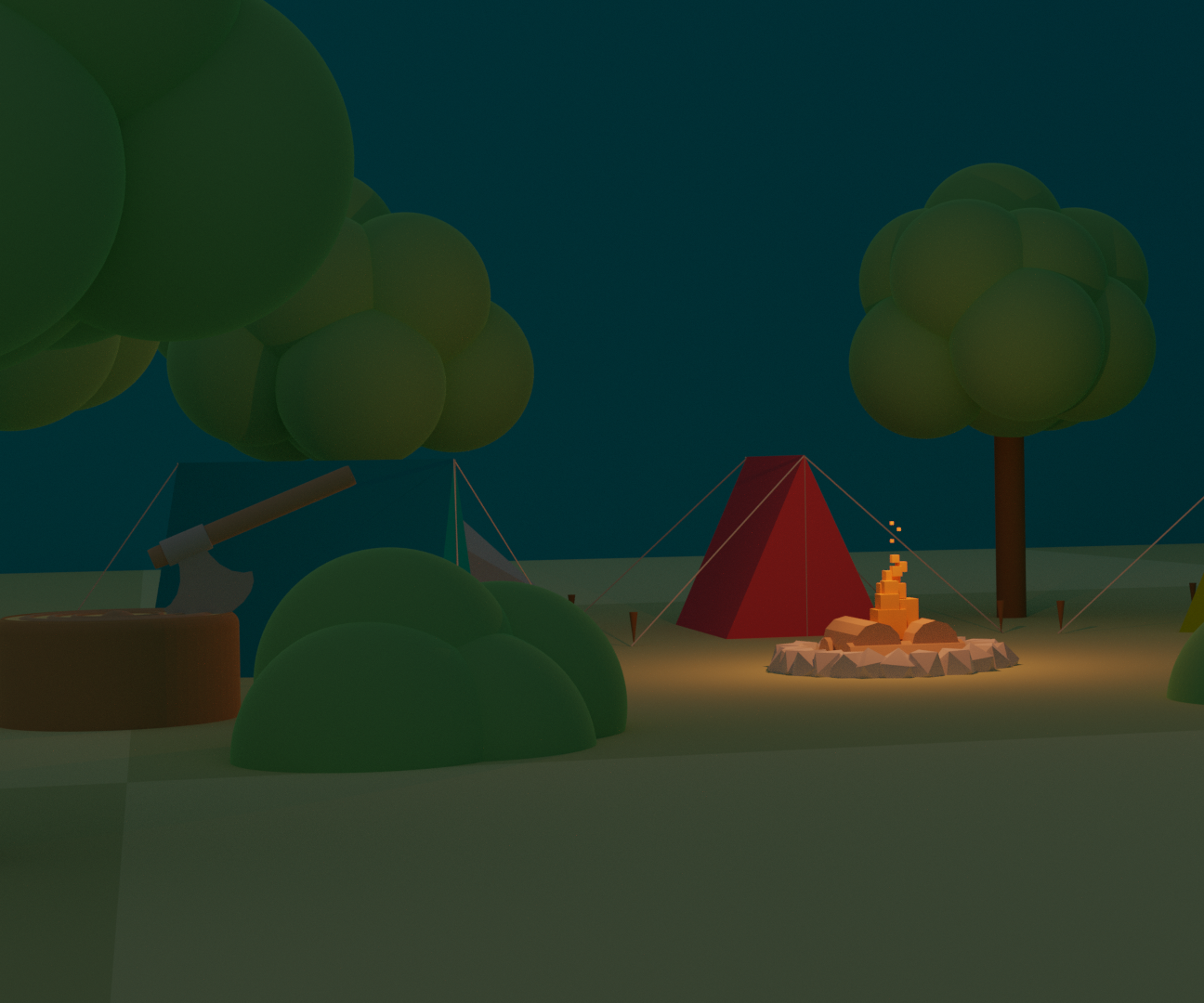 Low Poly Campsite