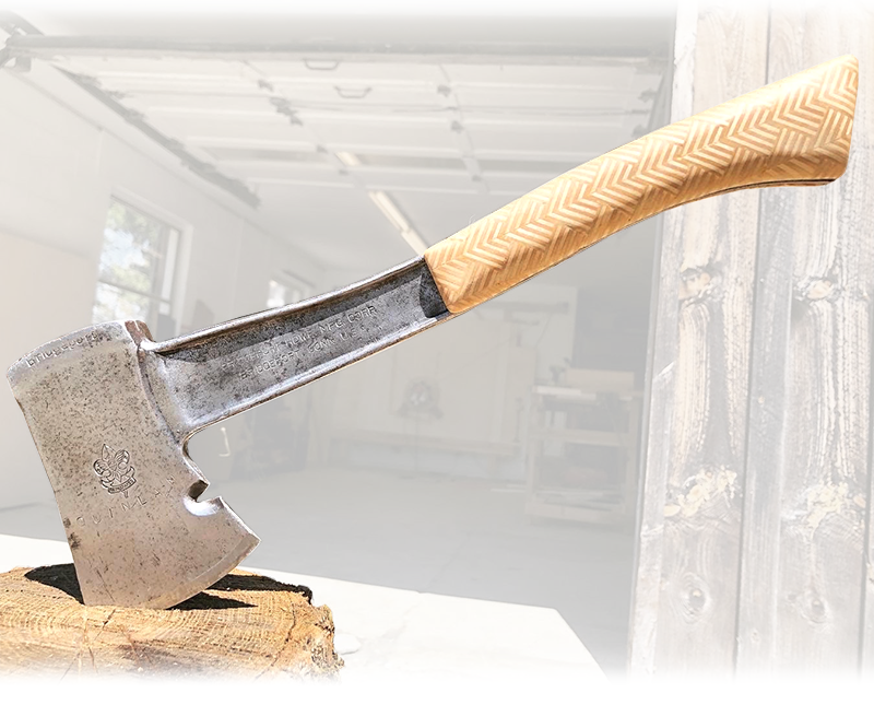 Patterned Plywood Hatchet Restoration