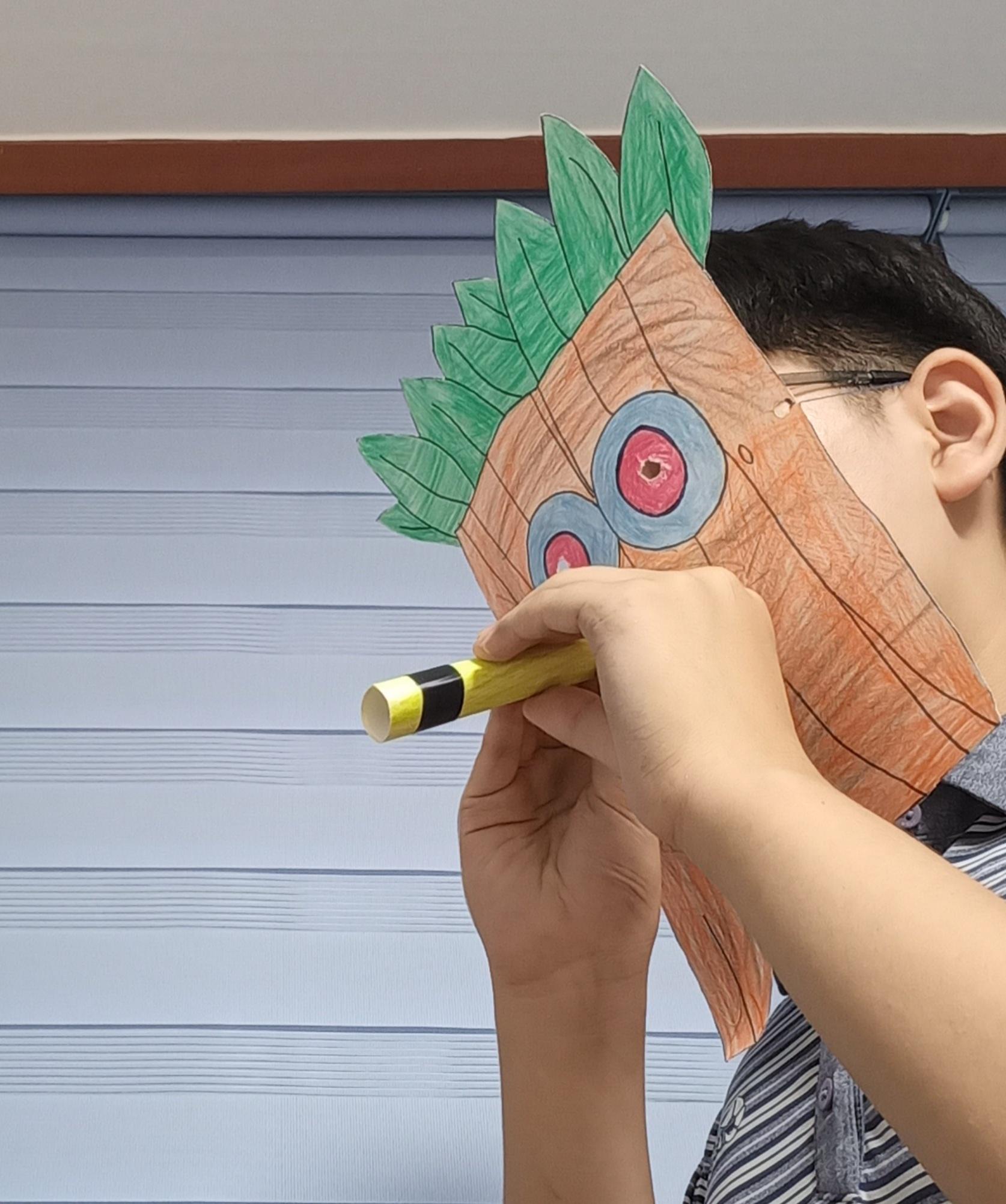 Paper "dart Goblin" mask