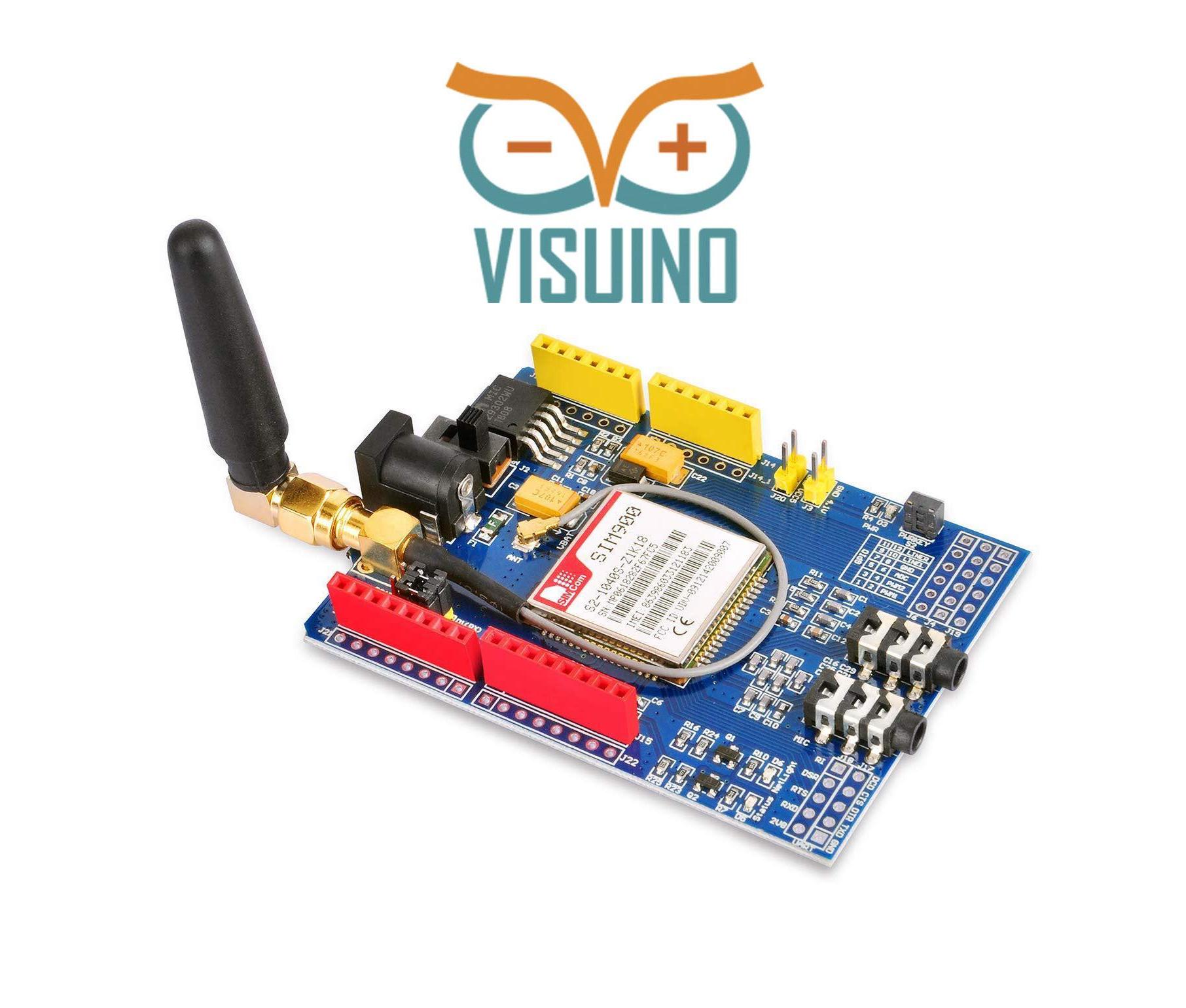 Make a Phone Call Using the SIM900 GSM Shield & Arduino - Visuino Tutorial