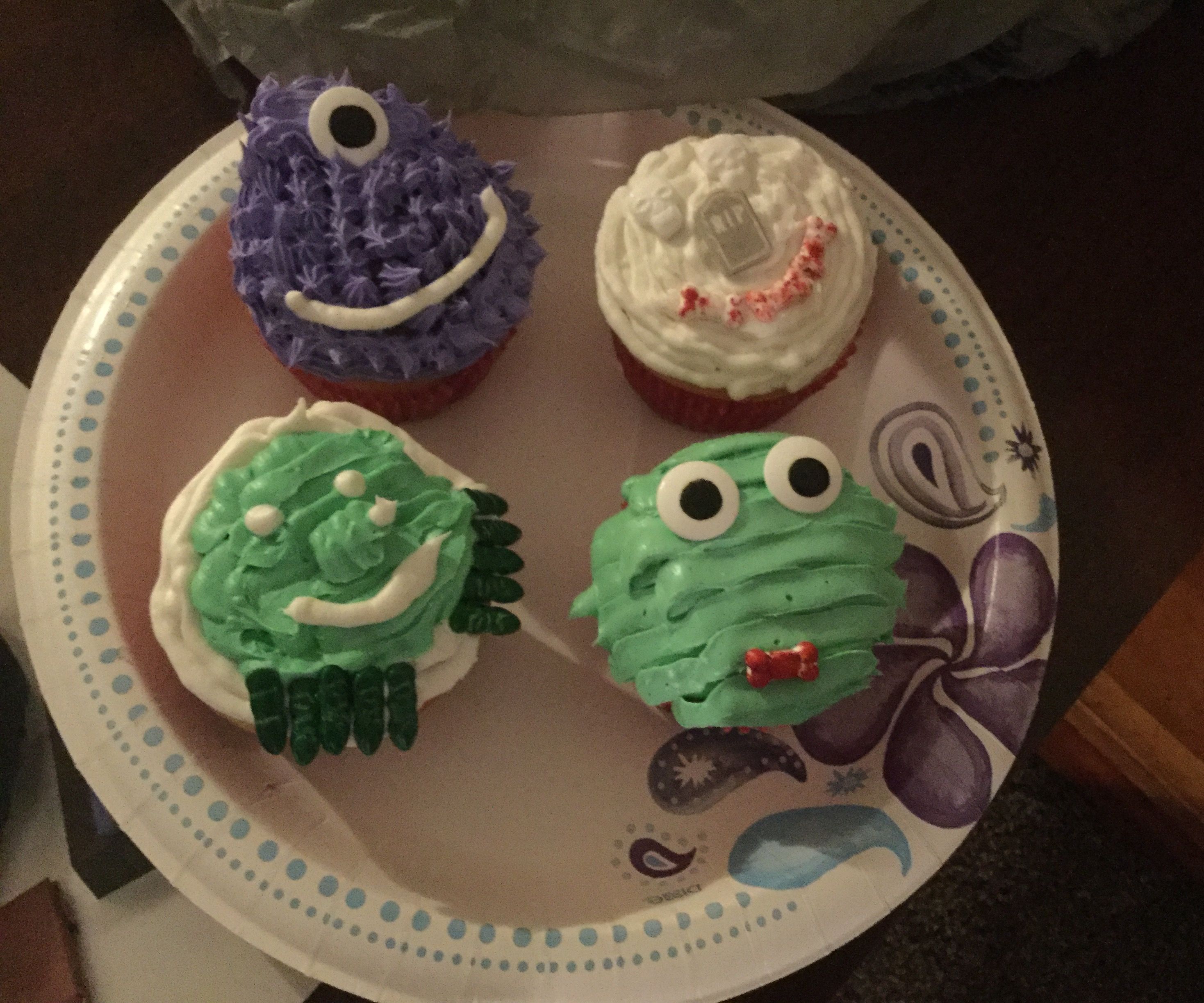 Halloween Monster Cupcakes