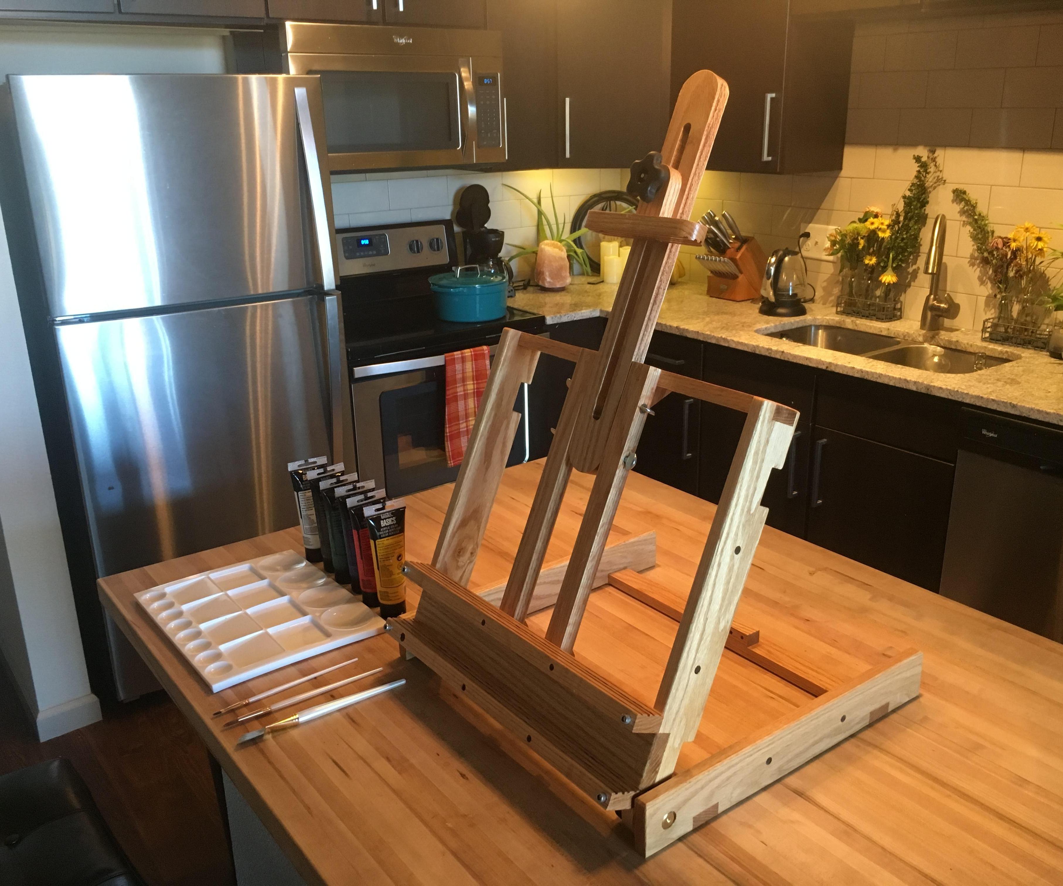 Tabletop Oak Art Easel